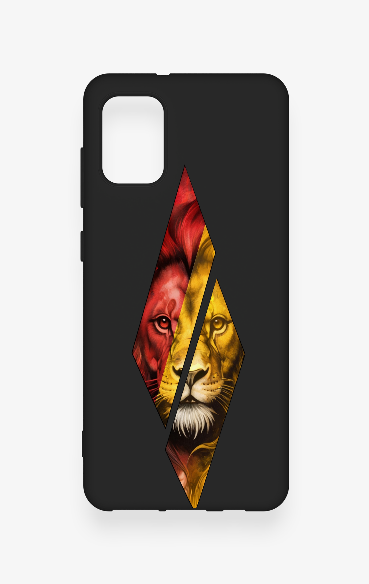 Samsung A31 Uyumlu Kesik Aslan Desenli Silikon Kılıf