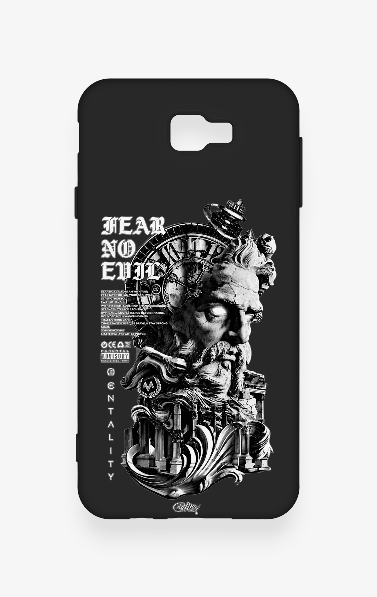 Samsung J7 Prime Uyumlu Fear No Evil Desenli Silikon Kılıf