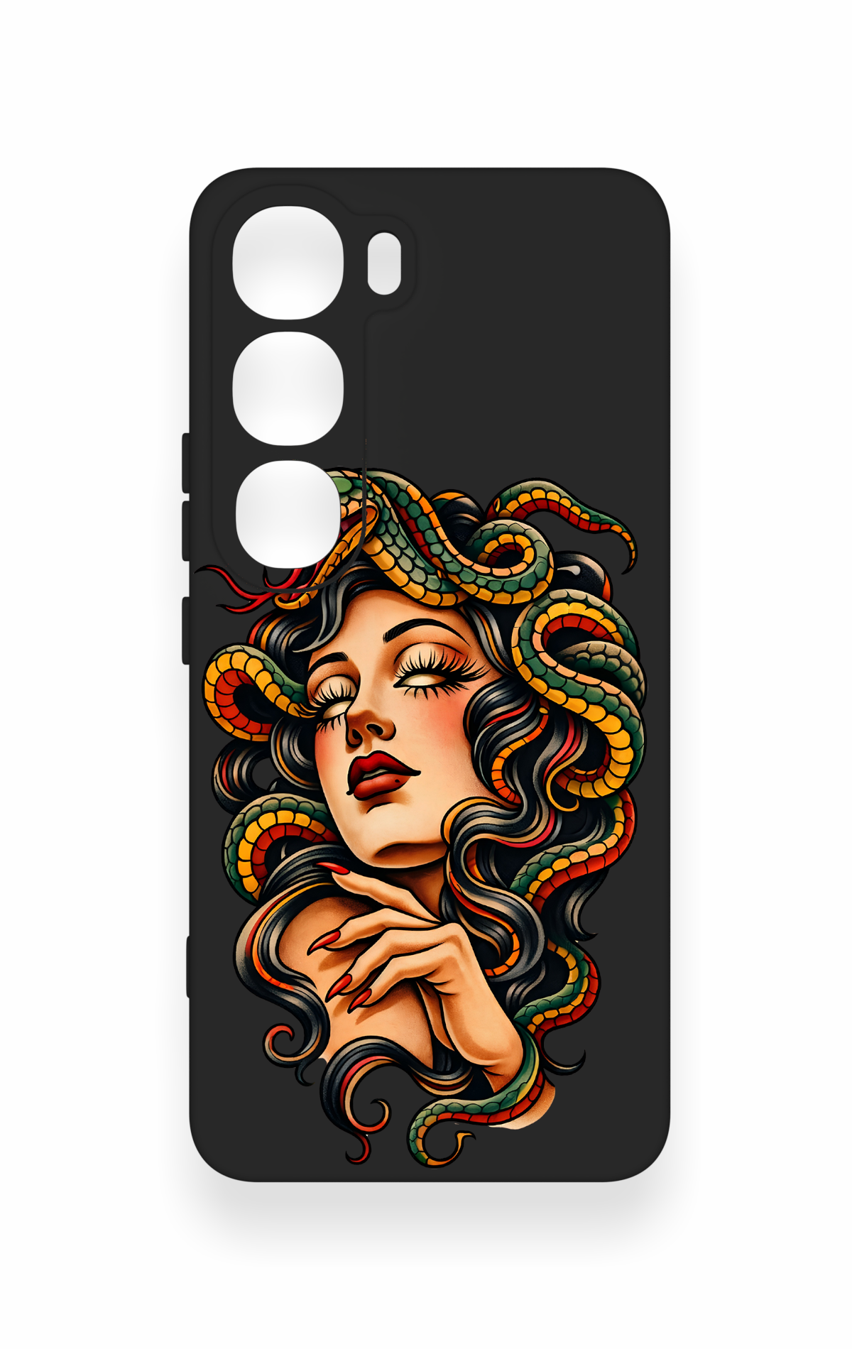 Vivo V40 Lite 5G Uyumlu Medusa Desenli Silikon Kılıf
