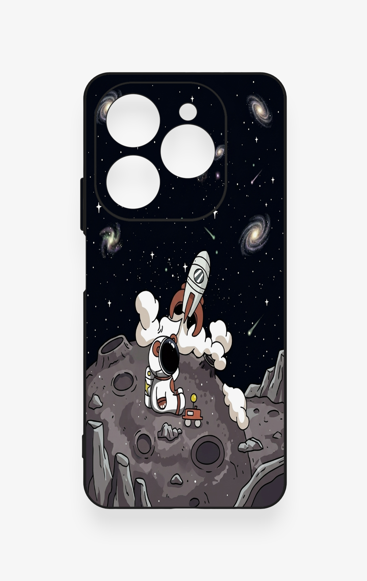 Tecno Spark 20 Pro Uyumlu Uzay Astronot Desenli Silikon Kılıf