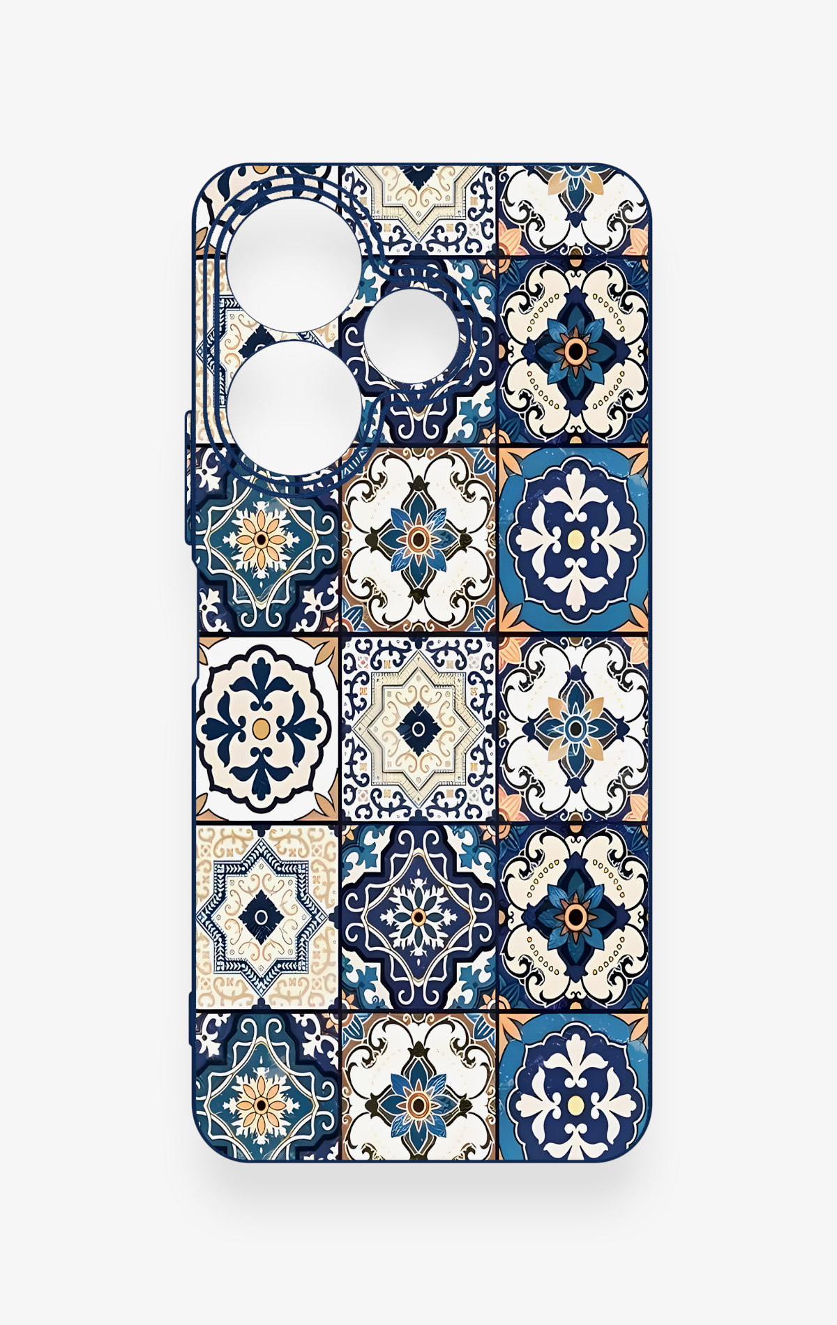 Redmi 13 4G Uyumlu Mozaik Çini Desenli Silikon Kılıf