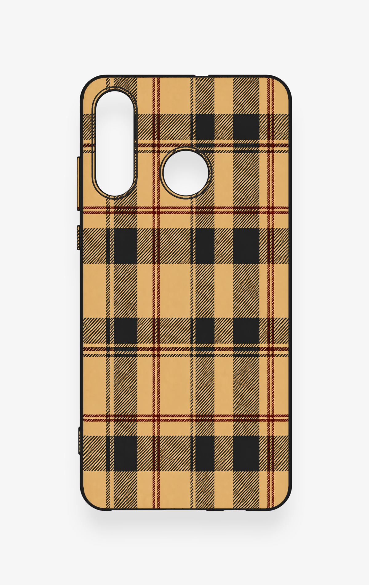 Huawei P30 Lite Uyumlu Burberry Ekose Desenli Silikon Kılıf