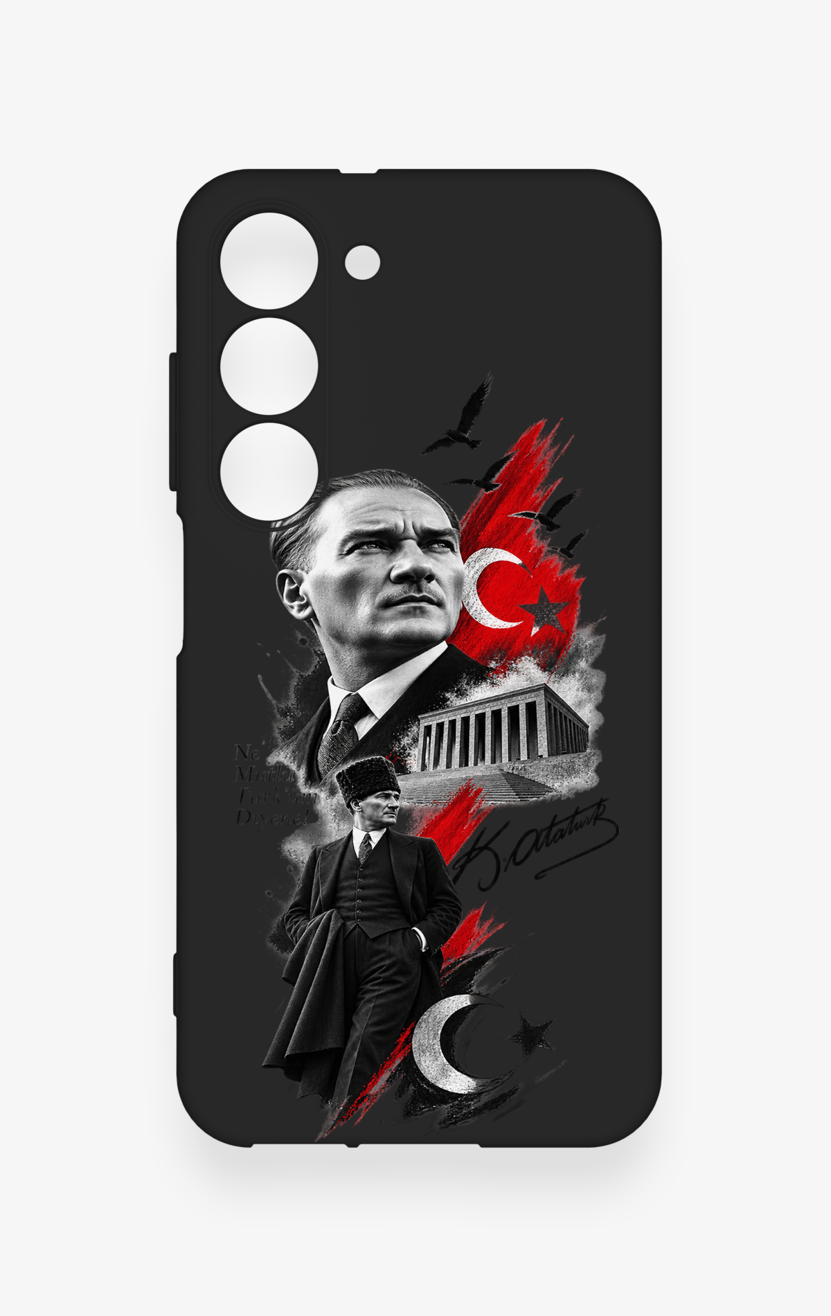 Samsung S23 Uyumlu Atatürk Anıtkabir Desenli Silikon Kılıf