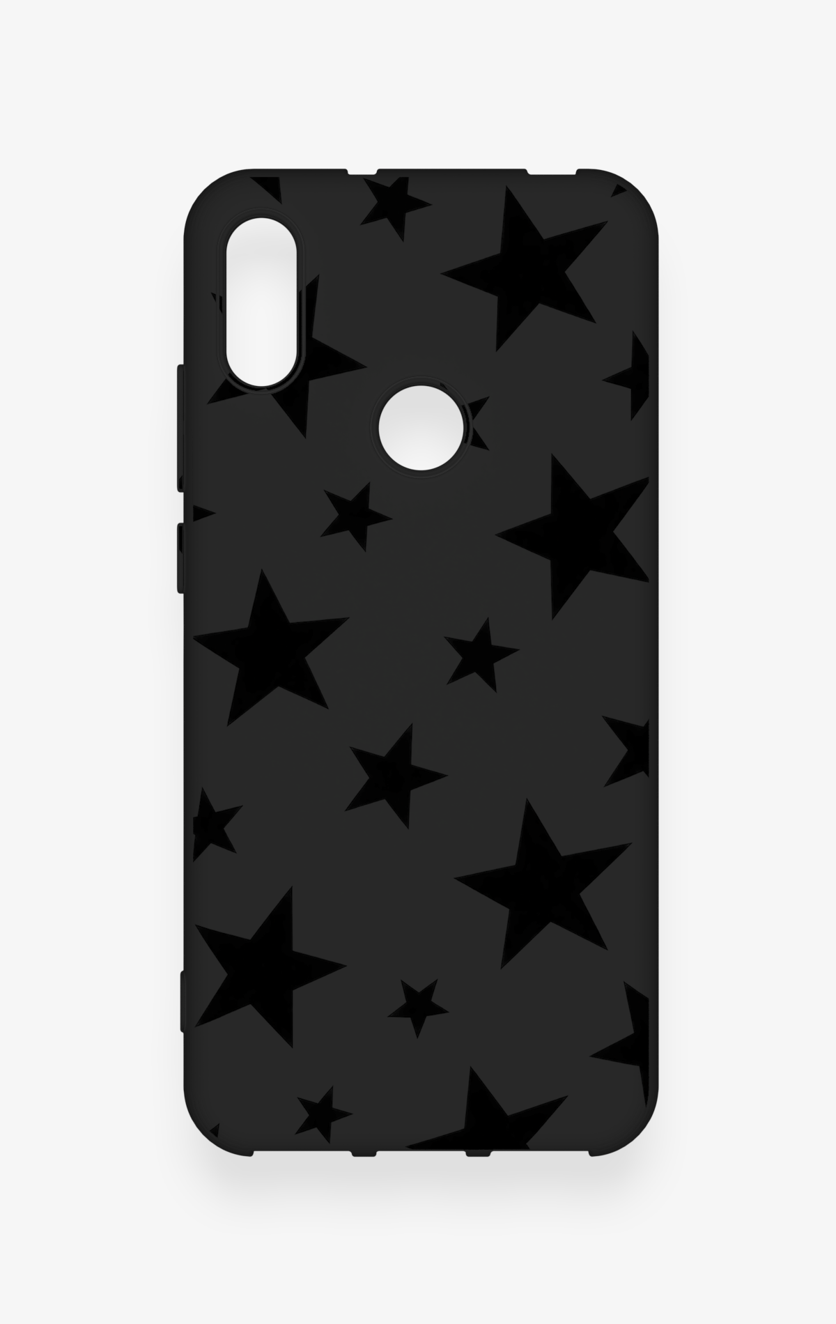 Huawei Y6 2019 Uyumlu Siyah Star Desenli Silikon Kılıf