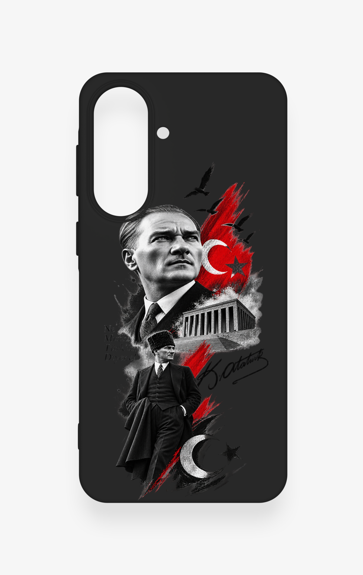 Samsung A57 Uyumlu Atatürk Anıtkabir Desenli Silikon Kılıf