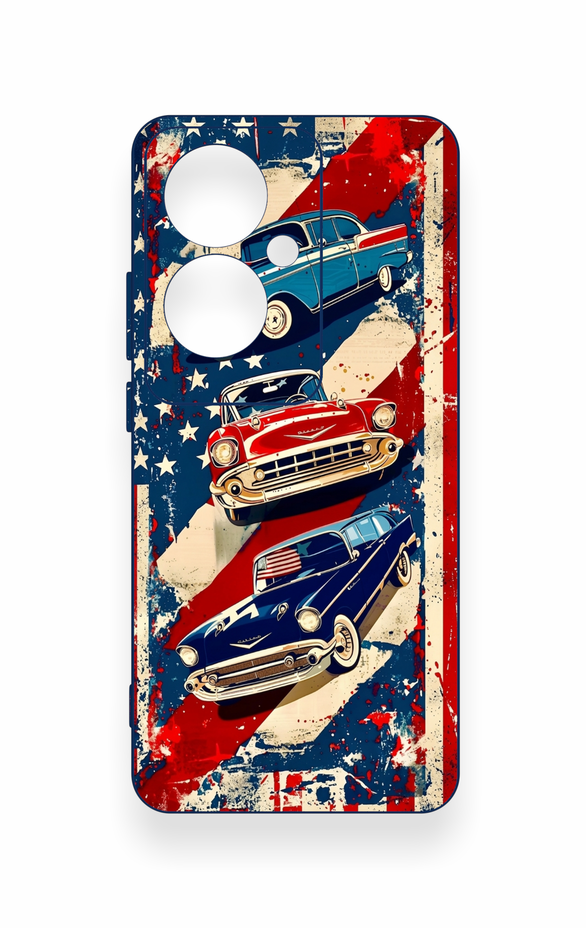 Oppo Reno 11F Uyumlu Amerikan Chevrolet Desenli Silikon Kılıf