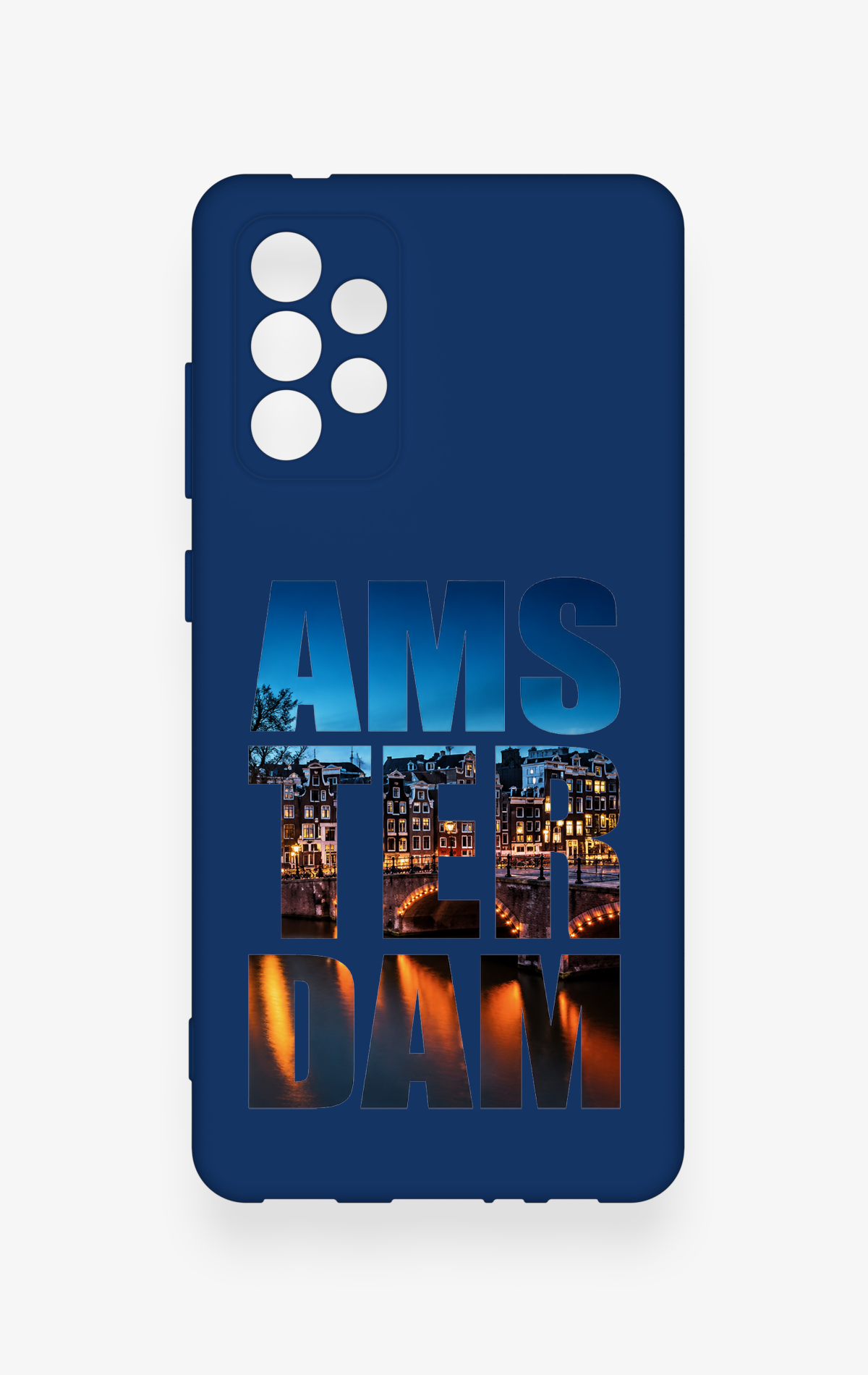 Samsung-A72 Uyumlu Amsterdam Desenli Silikon Kılıf