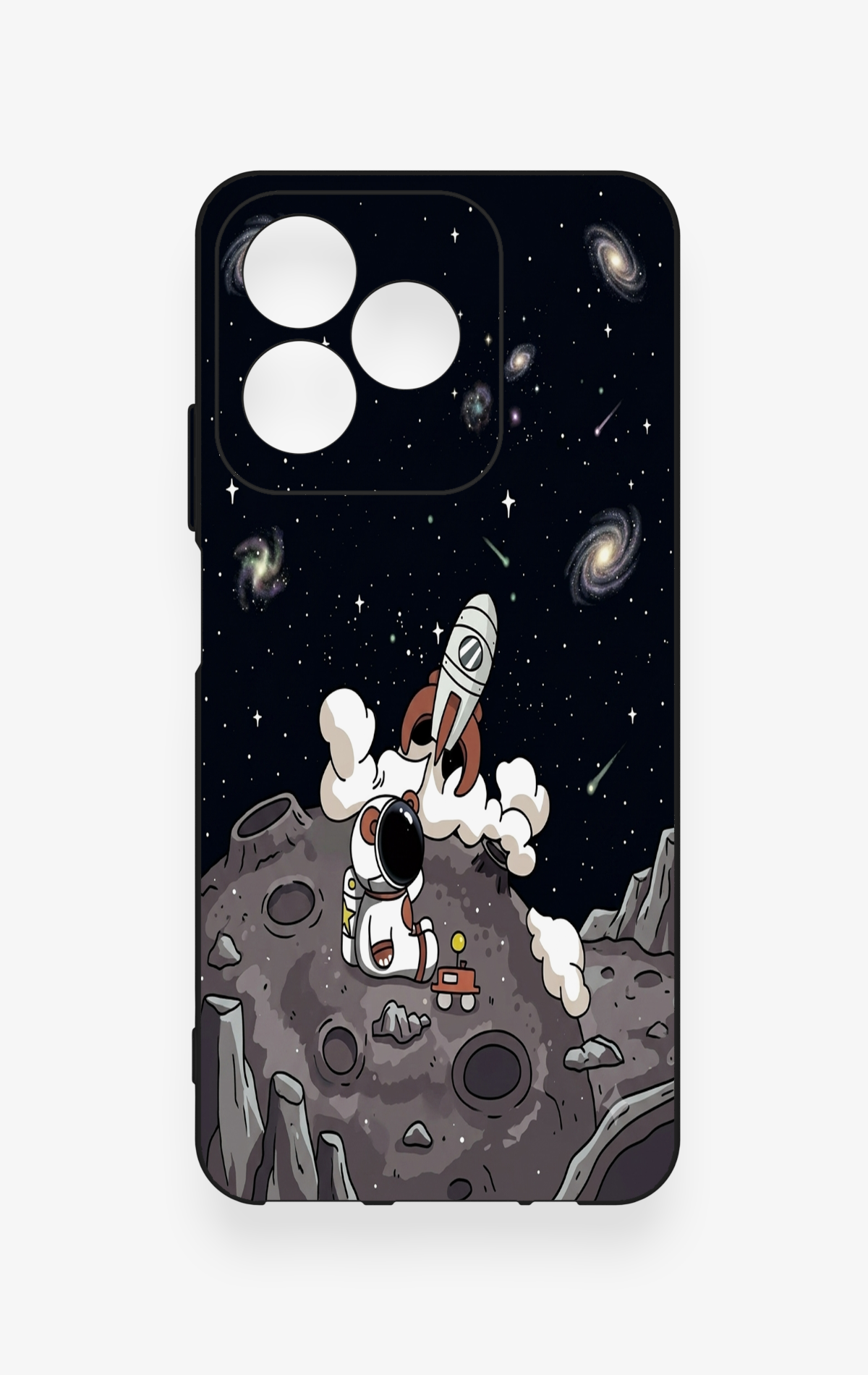 Realme C53 Uyumlu Uzay Astronot Desenli Silikon Kılıf