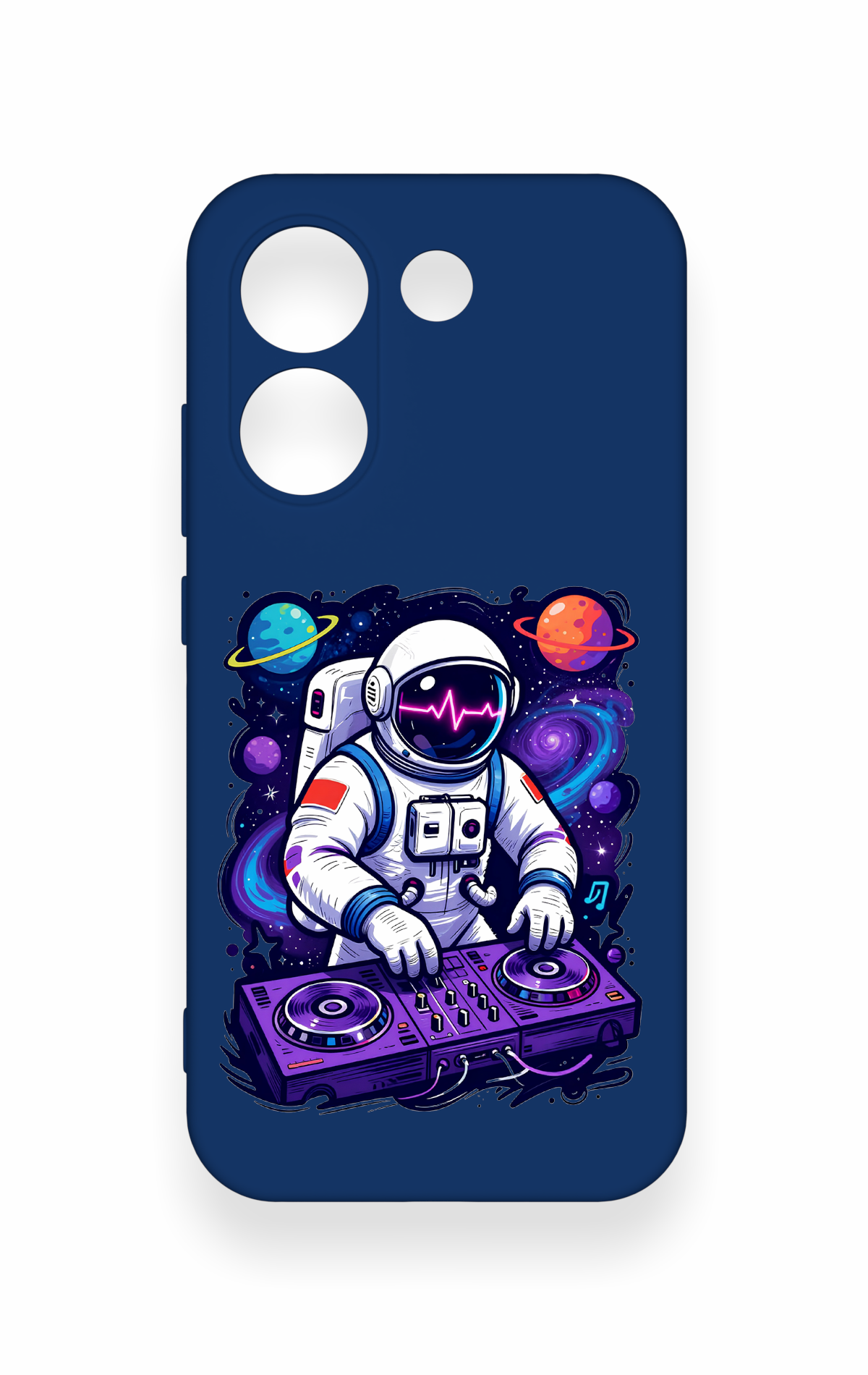 Poco X8 Pro Uyumlu Astronot DJ Desenli Silikon Kılıf