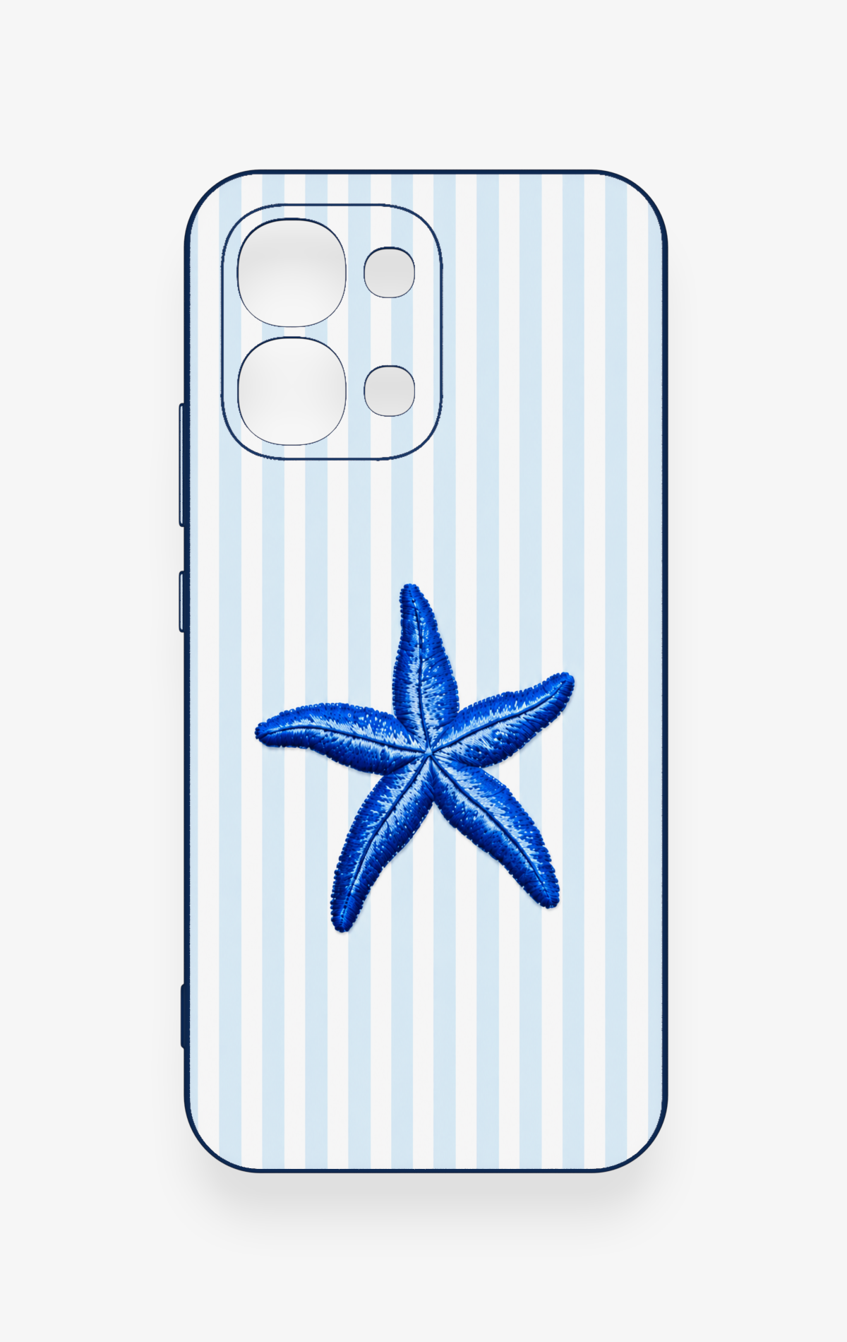 Oppo A6 Pro Uyumlu Mavi Deniz Yıldızı Desenli Silikon Kılıf