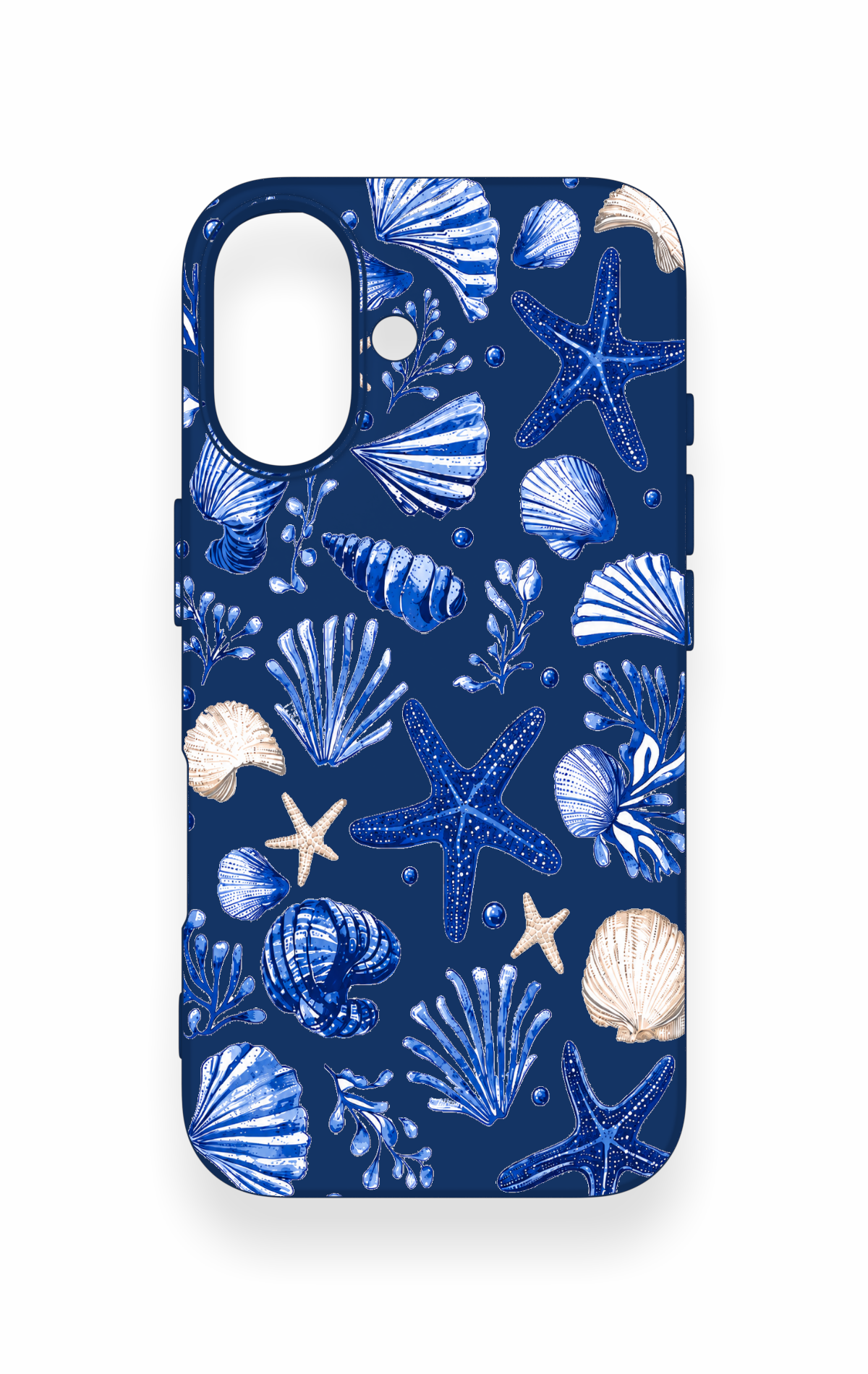 iPhone 16 Uyumlu Deniz Kabuğu Desenli Silikon Kılıf