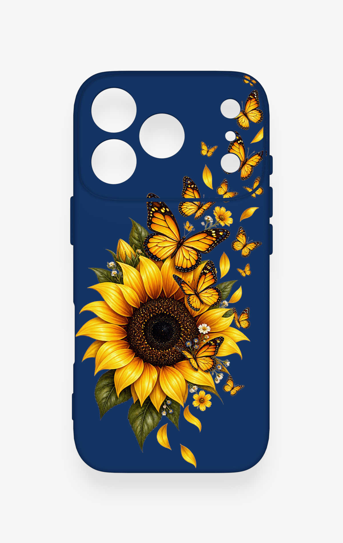 iPhone 17 Pro Uyumlu Ayçiçeği Desenli Silikon Kılıf