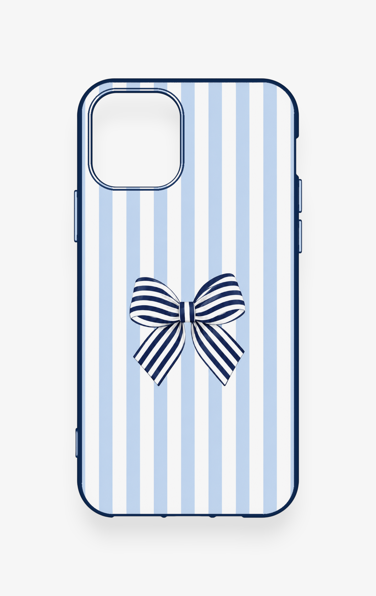 iPhone 11 Pro Uyumlu Mavi Beyaz Kurdele Desenli Silikon Kılıf