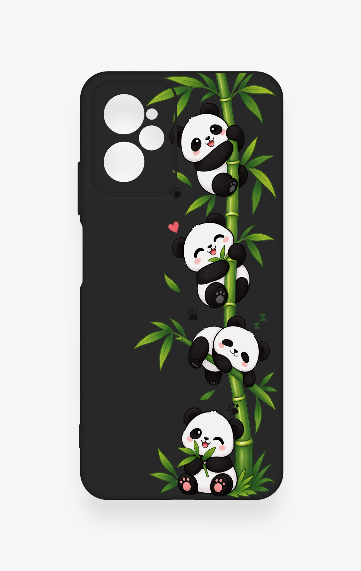 Casper Via X30 Uyumlu Sevimli Panda Bambu Desenli Silikon Kılıf