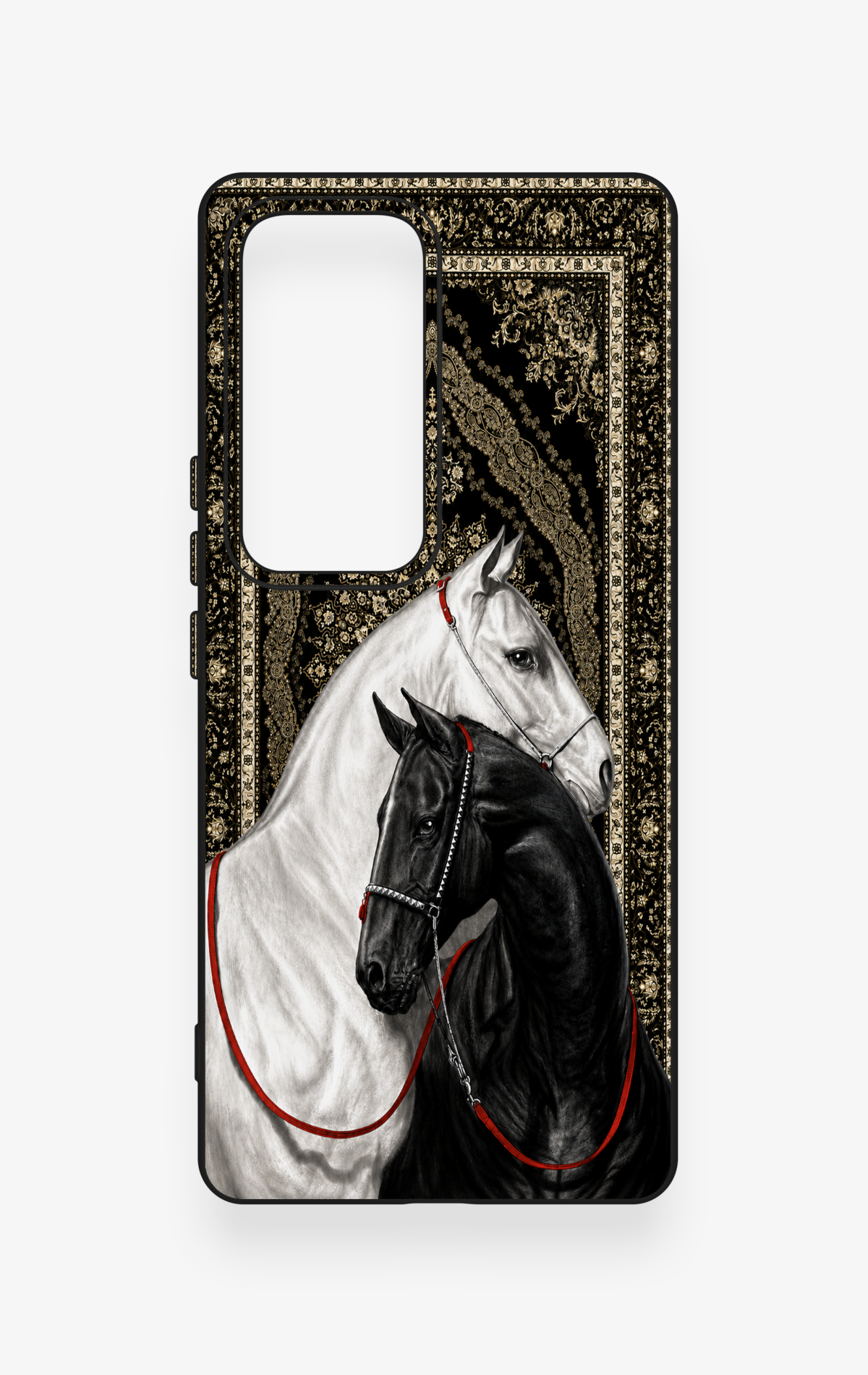 Vivo V30 Uyumlu Asil Sevgili Atlar Desenli Silikon Kılıf