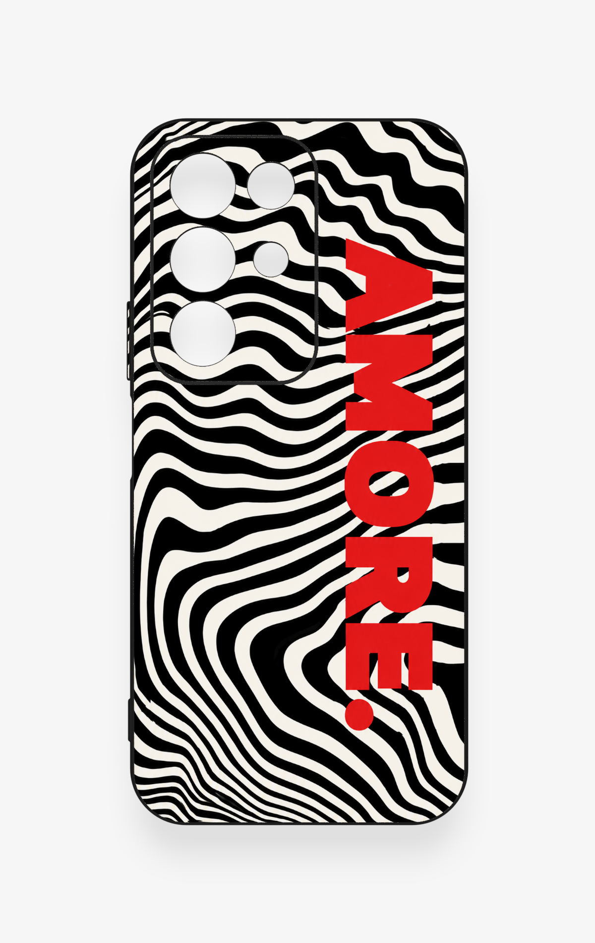 Realme C85 5G Uyumlu Zebra Amore Desenli Silikon Kılıf