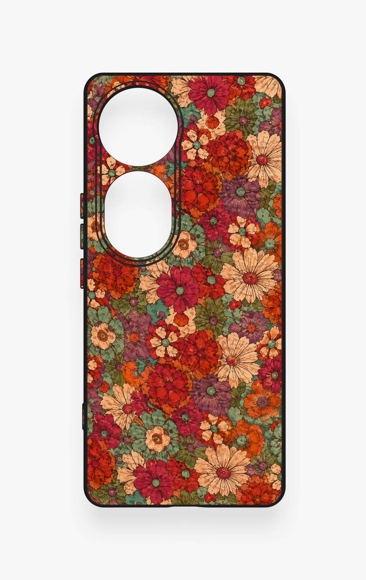 Vivo V40 Uyumlu Pastel Çiçek Bahçesi Desenli Silikon Kılıf