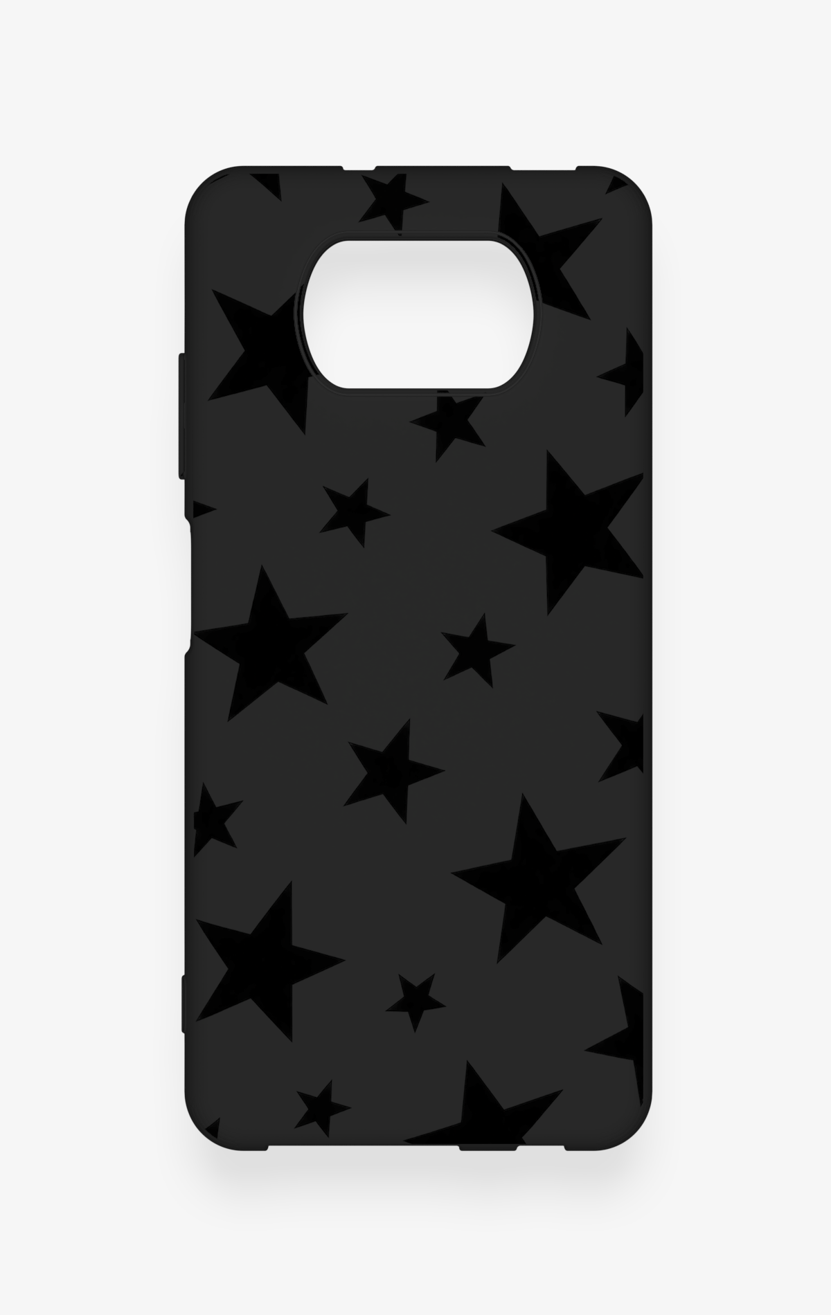 Poco X3 Uyumlu Siyah Star Desenli Silikon Kılıf