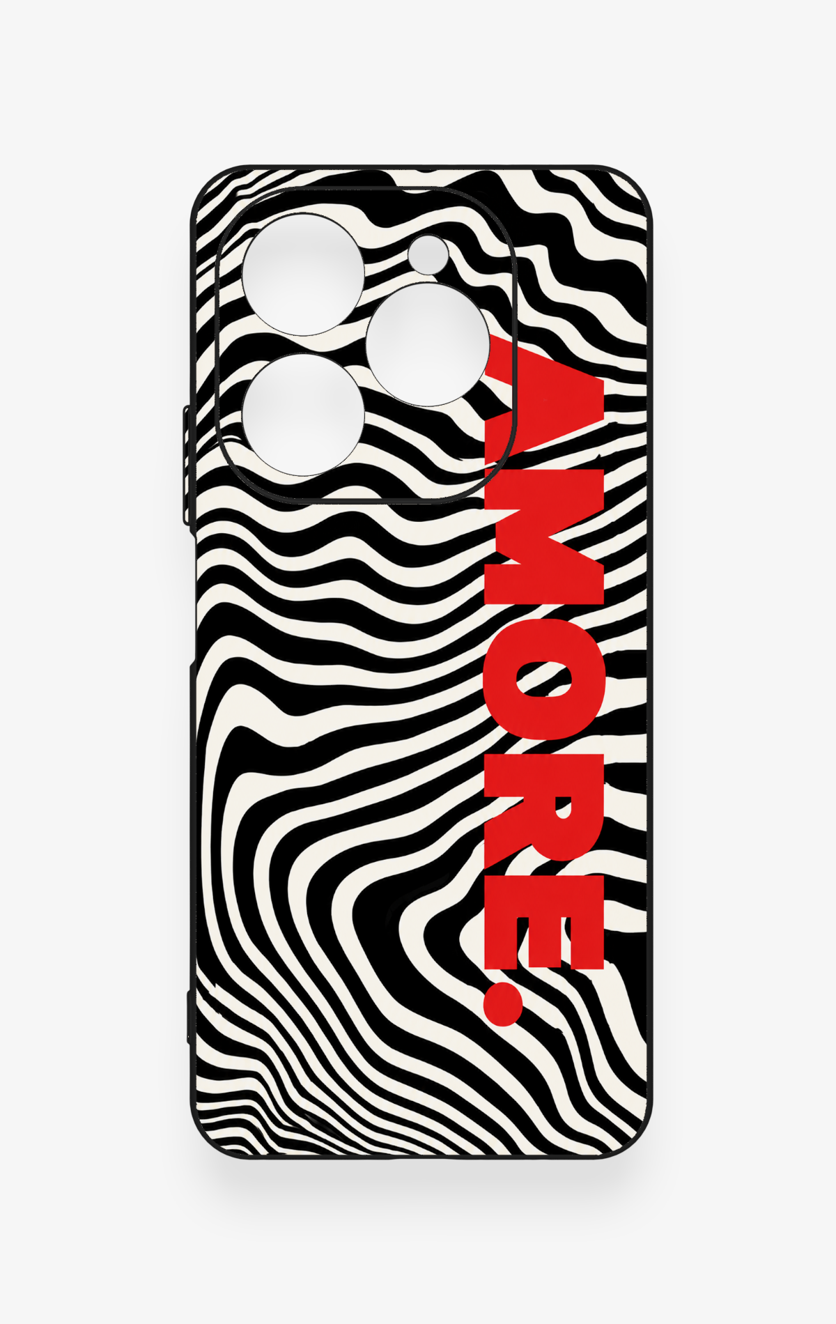 Tecno Spark 20 Pro Uyumlu Zebra Amore Desenli Silikon Kılıf