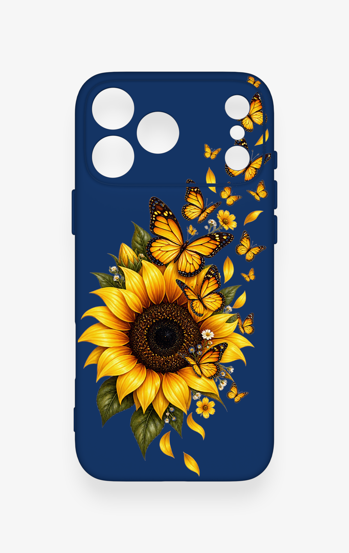 iPhone 17 Pro Max Uyumlu Ayçiçeği Desenli Silikon Kılıf