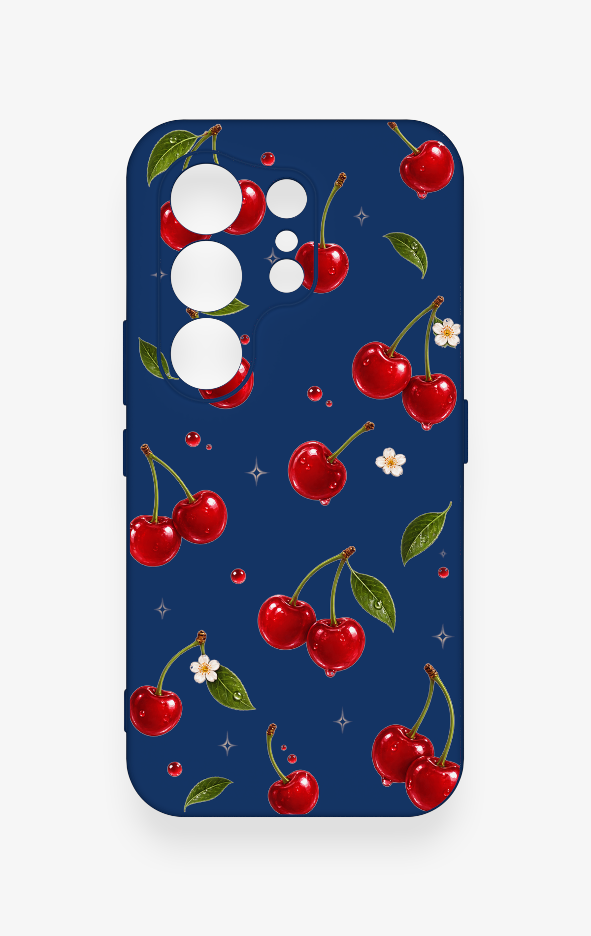 Tecno Camon 50 4G Uyumlu Kiraz Papatya Desenli Silikon Kılıf