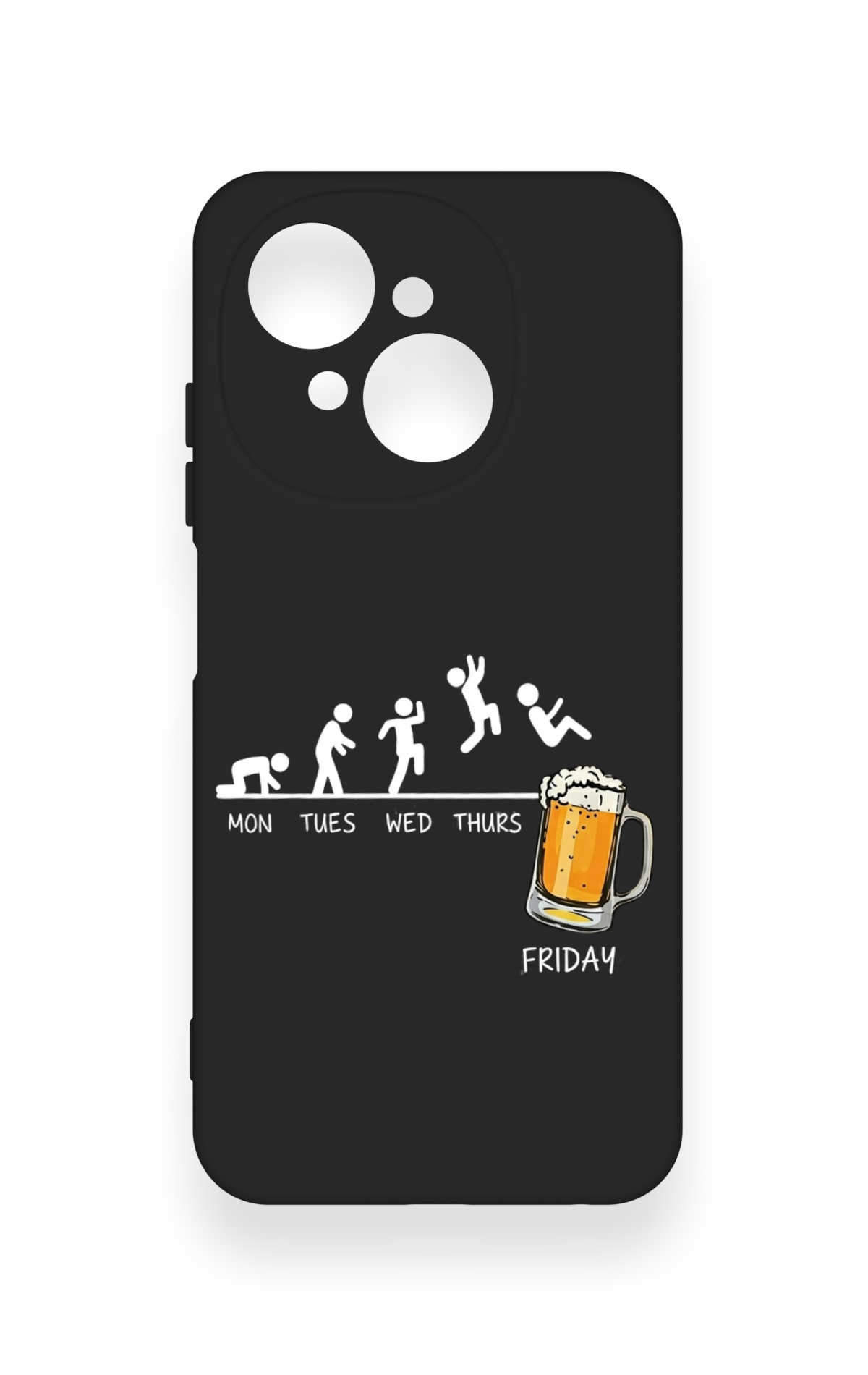 Tecno Spark Go1 Uyumlu Fun Day Friday Desenli Silikon Kılıf
