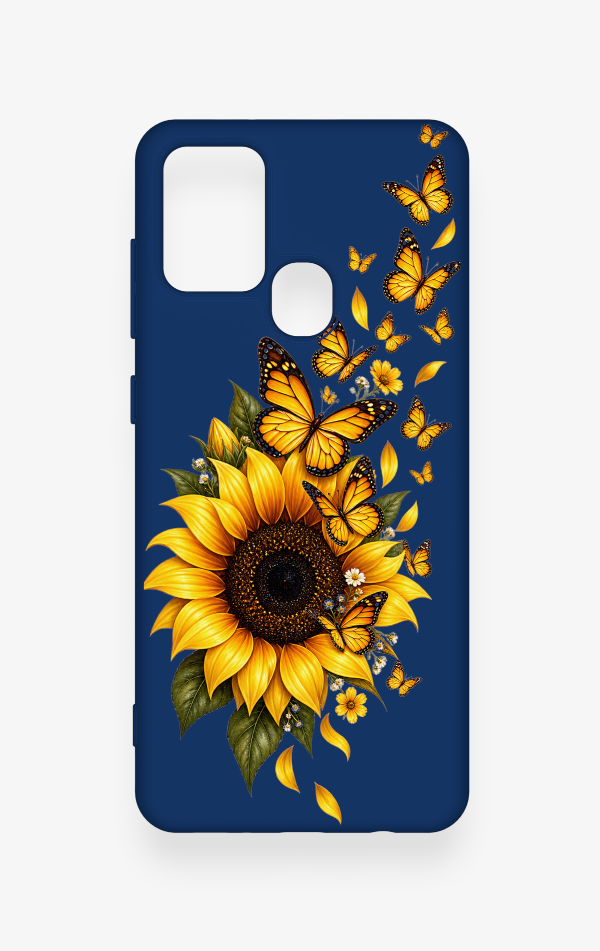 Samsung A21S Uyumlu Ayçiçeği Desenli Silikon Kılıf