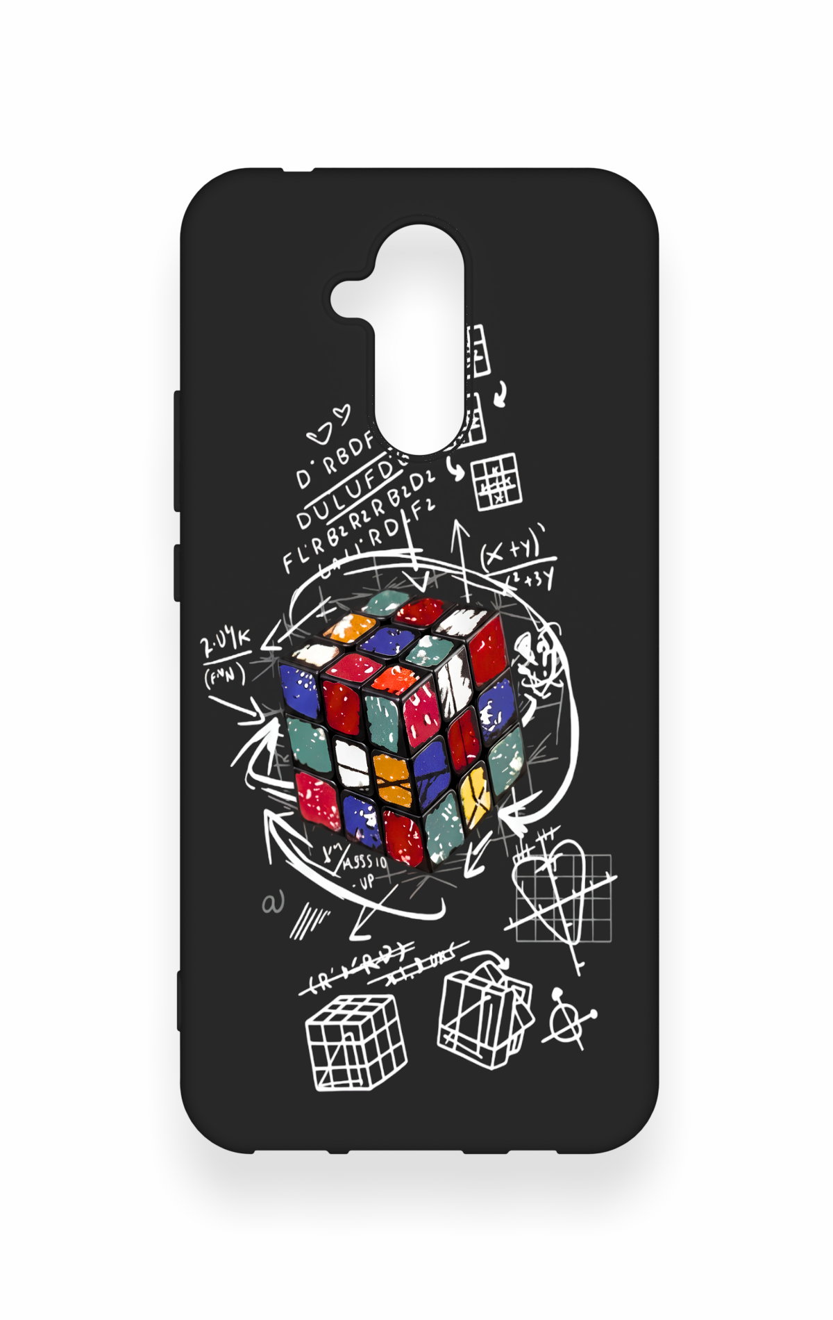 Huawei Mate 20 Lite Uyumlu Rubik Küb Desenli Silikon Kılıf