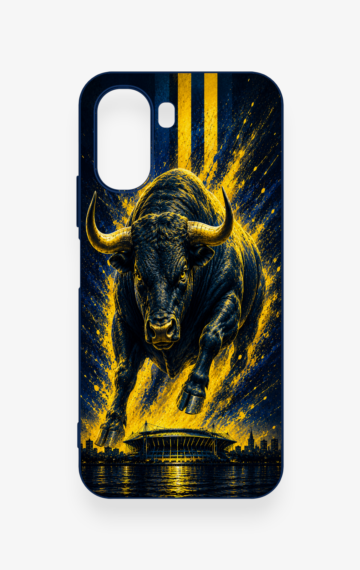 Oppo A6T Uyumlu Kadiköy Boğası Desenli Silikon Kılıf