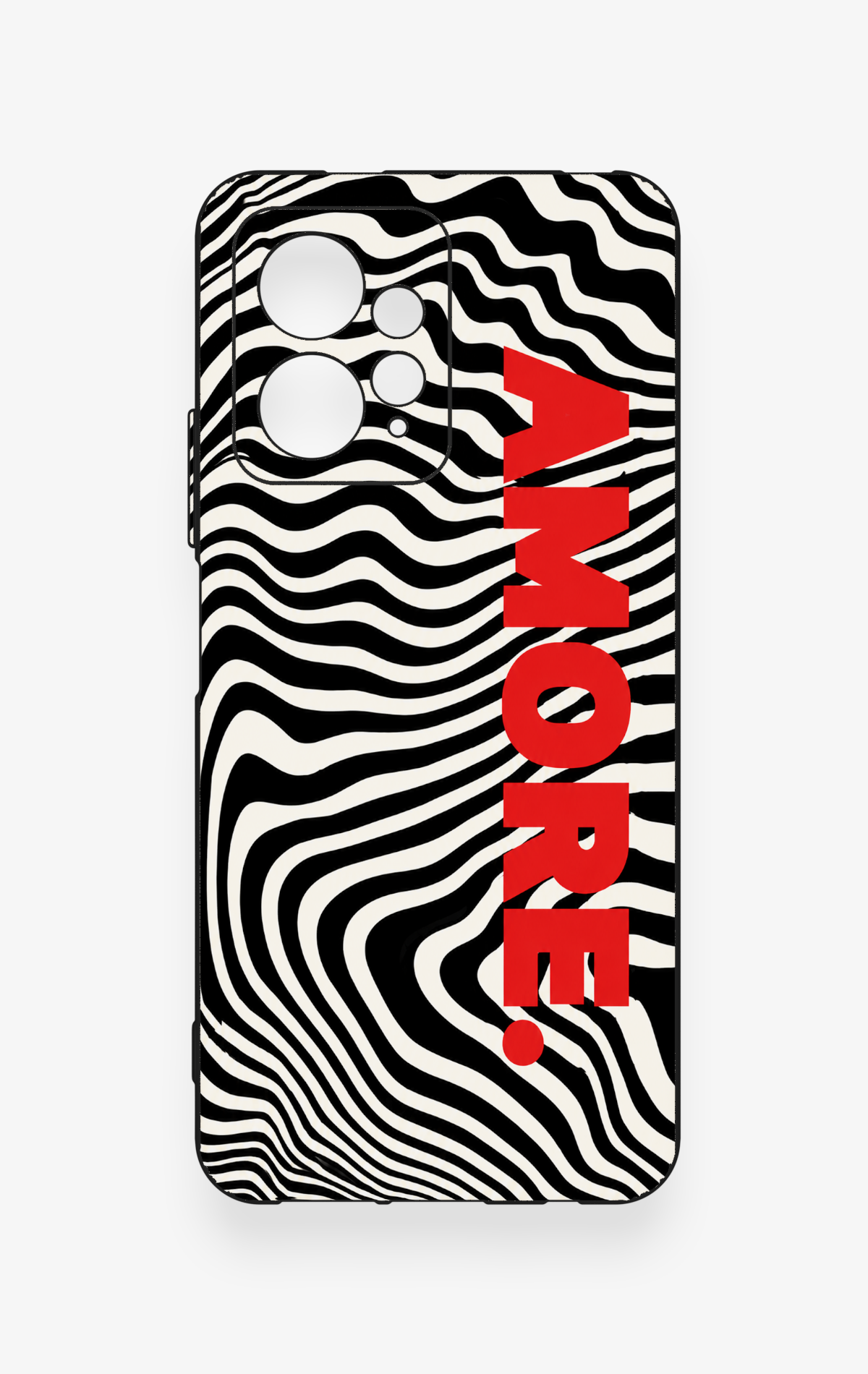 Redmi Note 12 4G Uyumlu Zebra Amore Desenli Silikon Kılıf