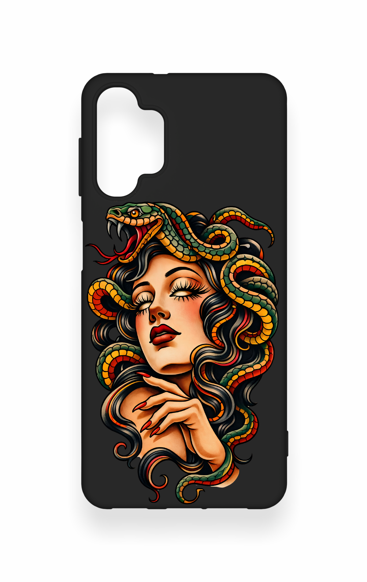 Samsung A32 Uyumlu Medusa Desenli Silikon Kılıf