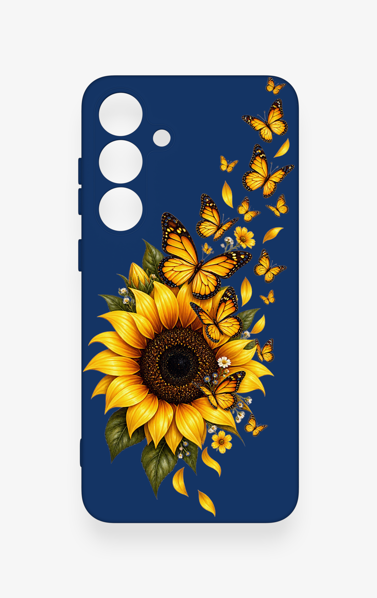Samsung S25 Plus Uyumlu Ayçiçeği Desenli Silikon Kılıf