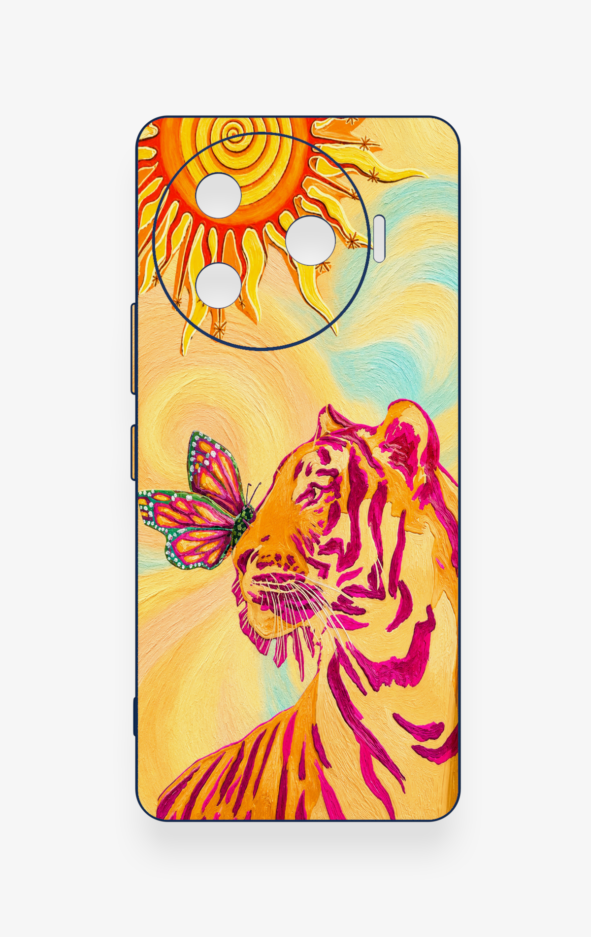 Tecno Camon 30 Pro 5G Uyumlu Güneşin Kaplanı Desenli Silikon Kılıf