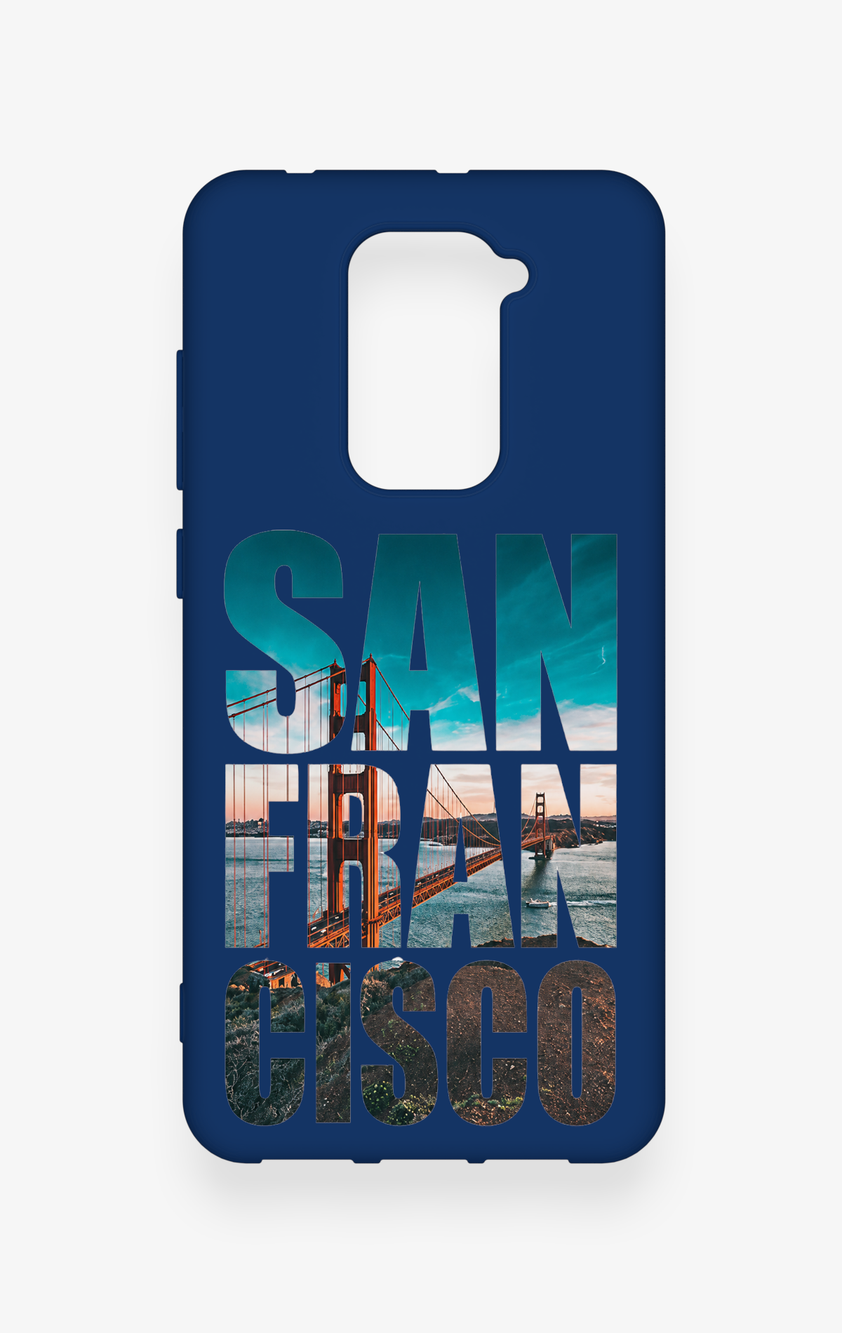 Redmi Note 9 Uyumlu San Francisco Desenli Silikon Kılıf