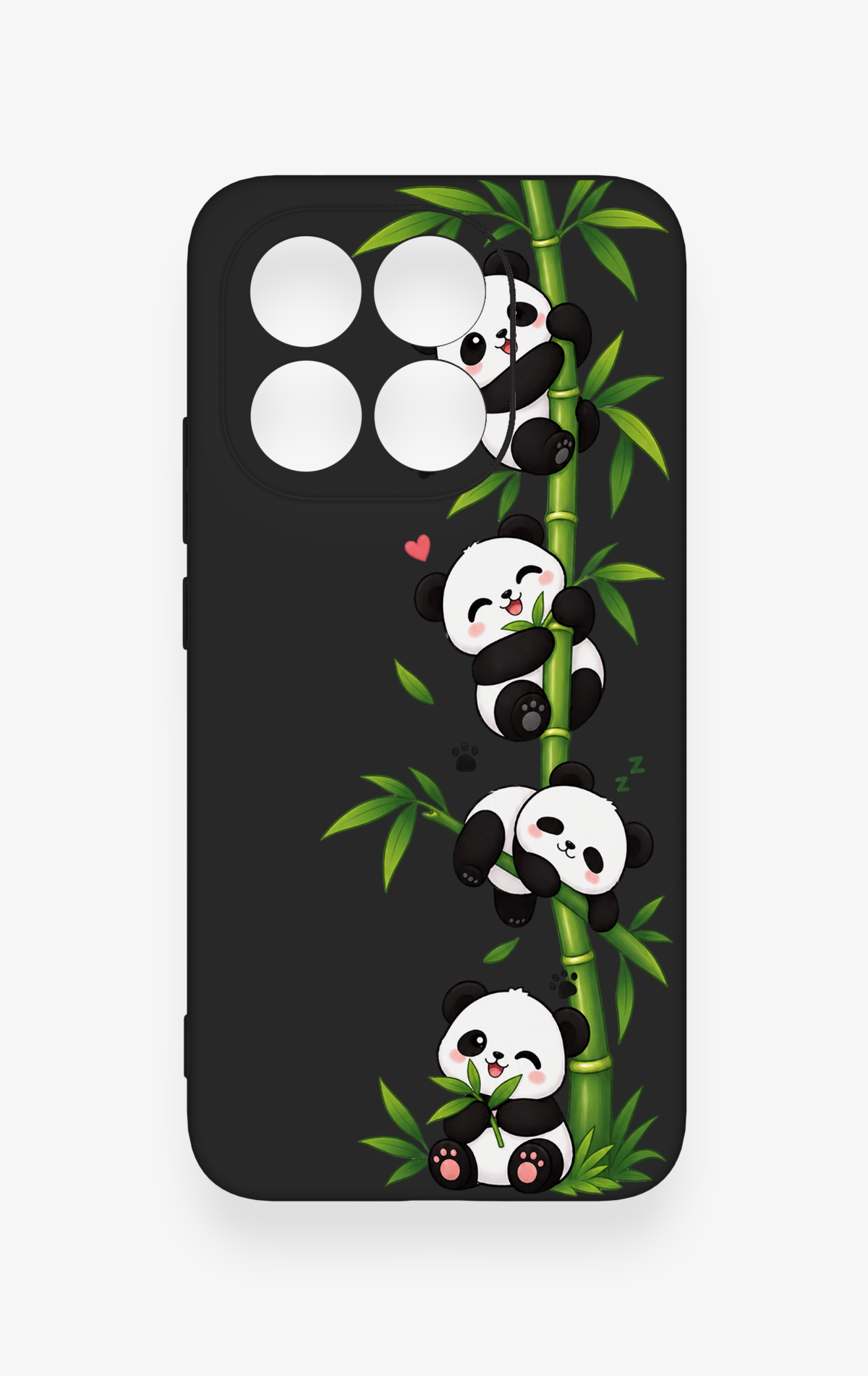 Mi 15T 5G Uyumlu Sevimli Panda Bambu Desenli Silikon Kılıf