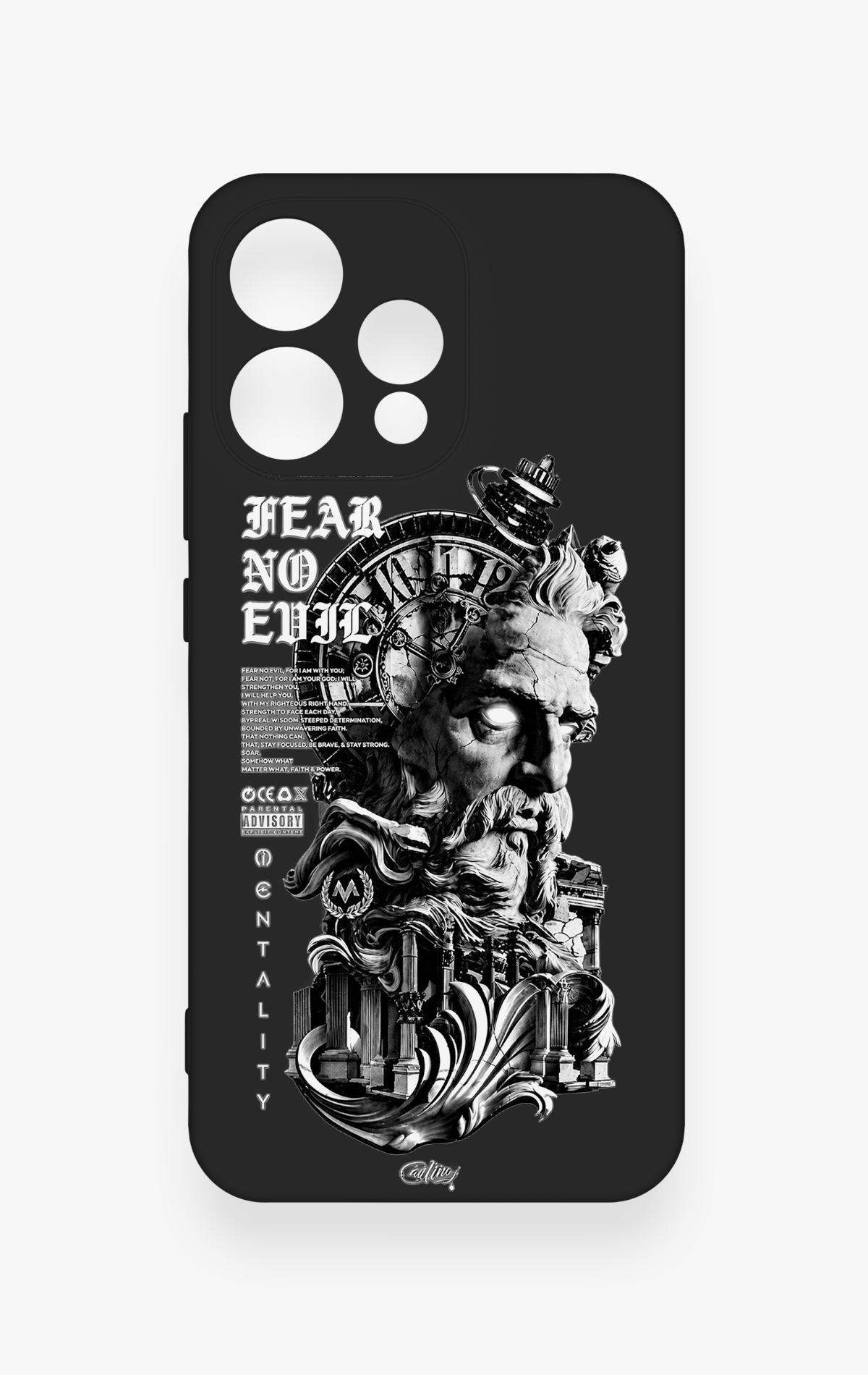 Oppo Reno 15 5G Uyumlu Fear No Evil Desenli Silikon Kılıf