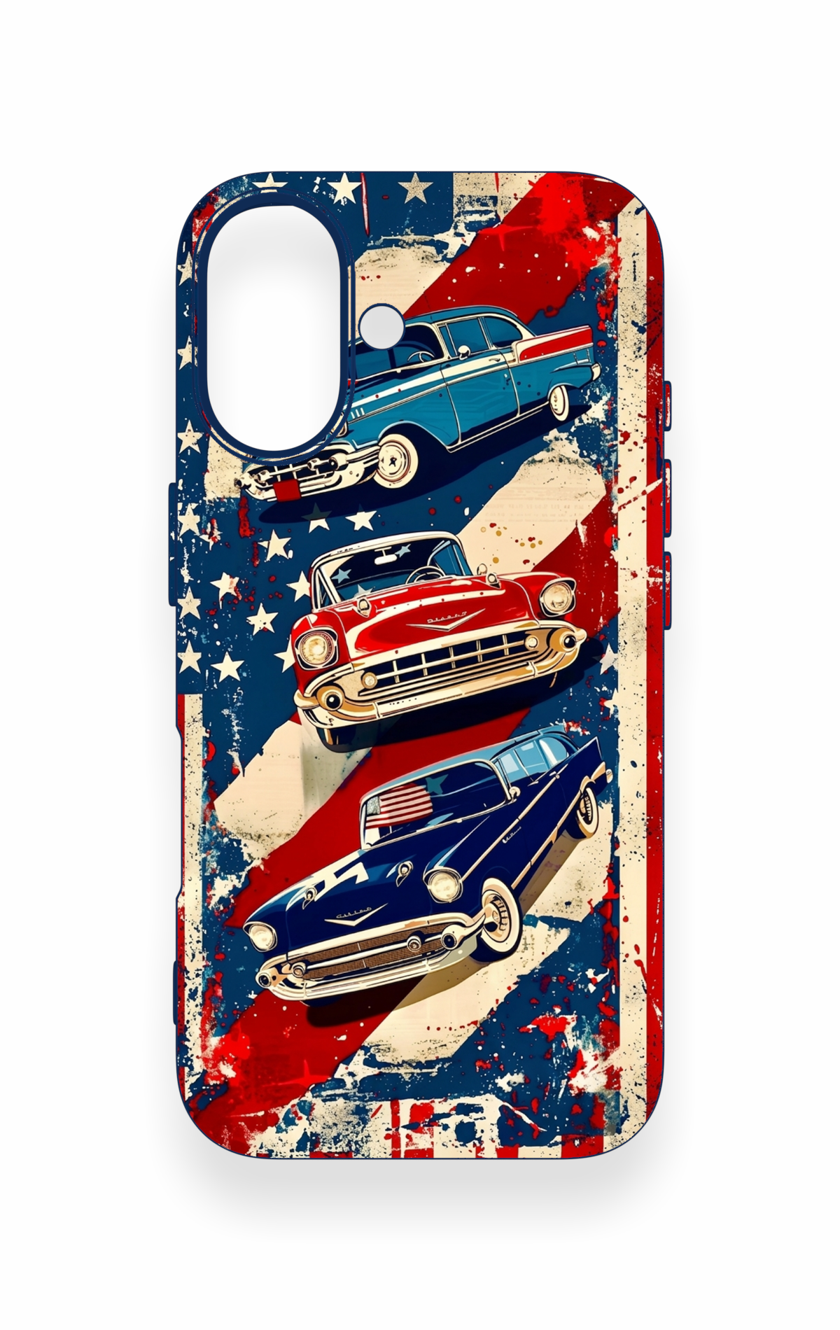 iPhone 16 Uyumlu Amerikan Chevrolet Desenli Silikon Kılıf