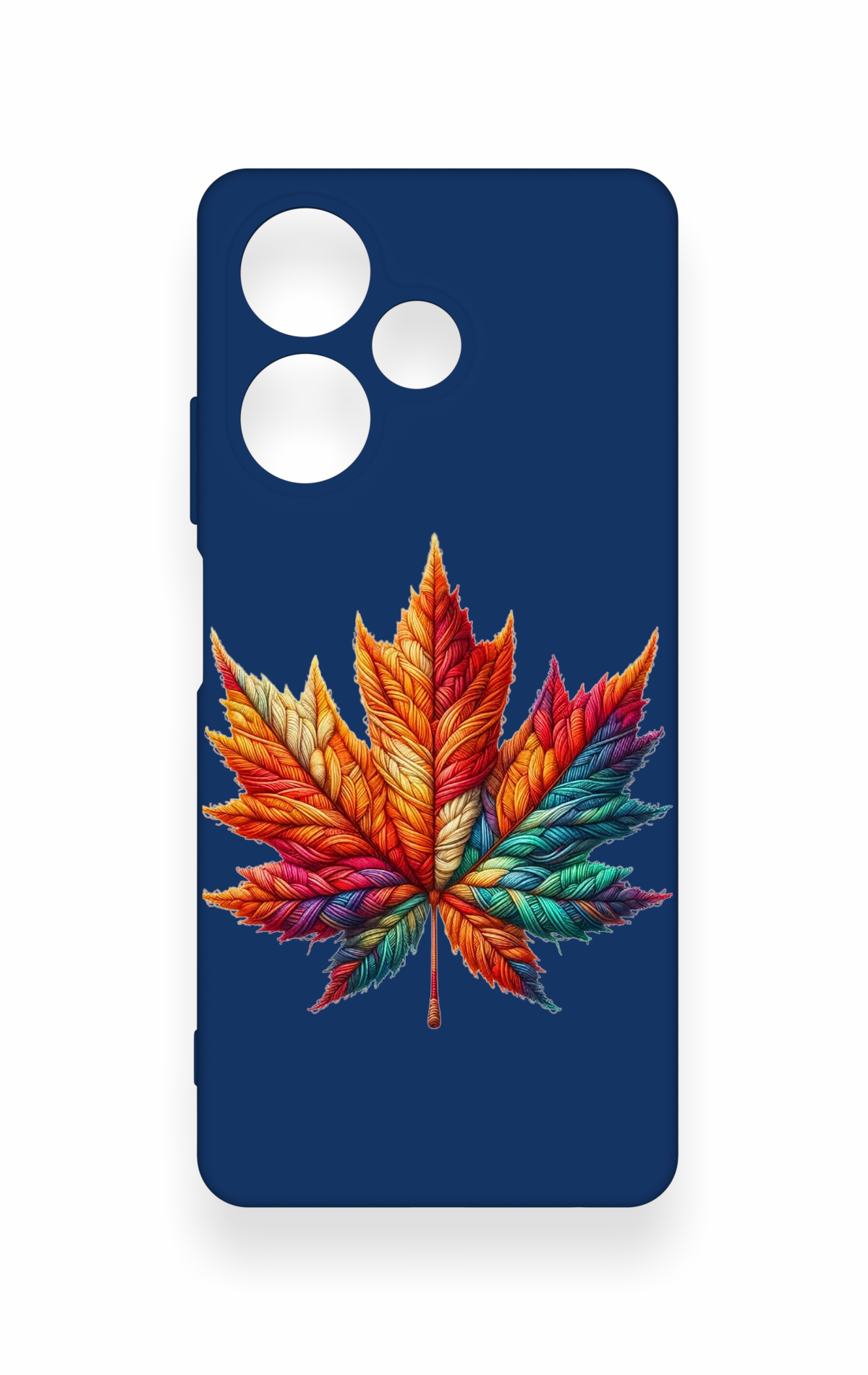 İnfinix Hot 30 Uyumlu Renkli Yaprak Desenli Silikon Kılıf