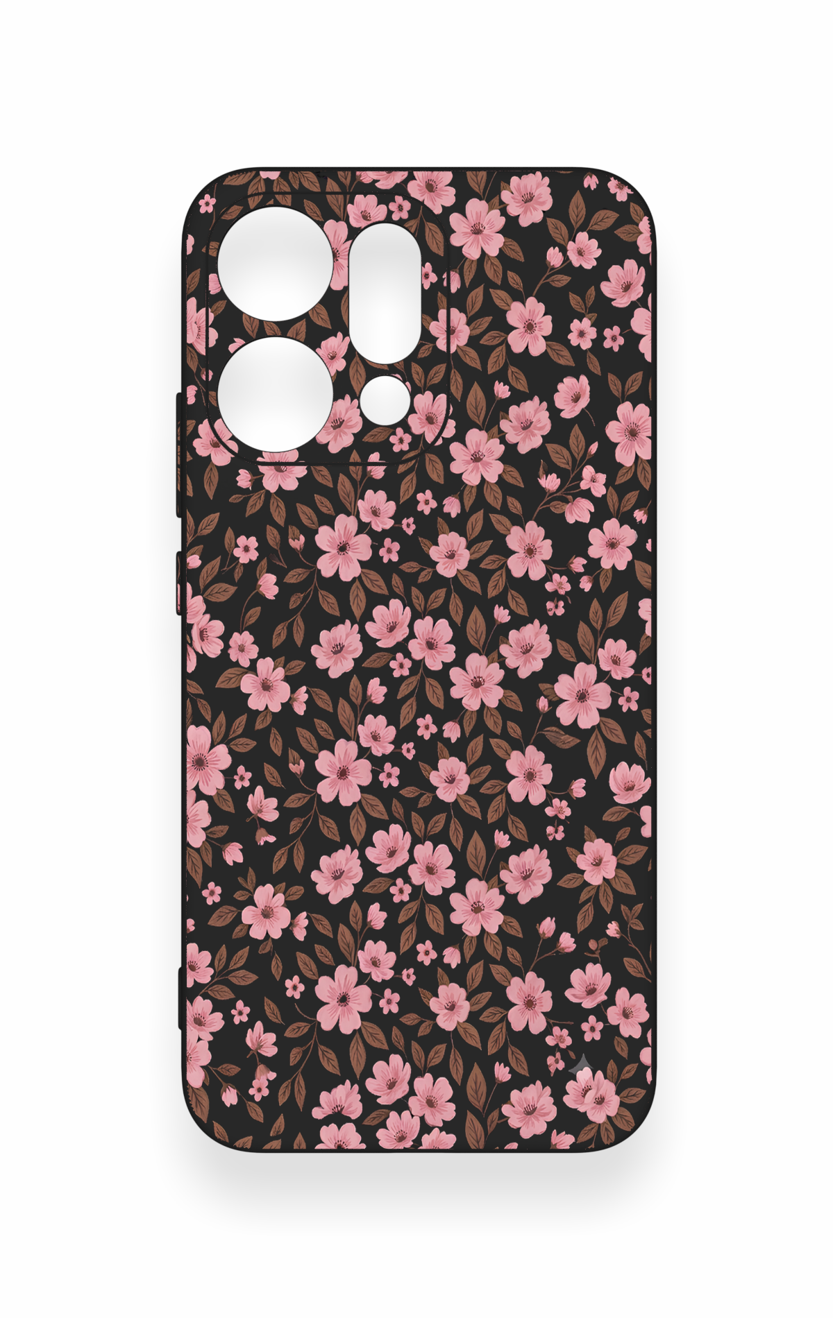 Oppo Reno 14 Uyumlu Mini Pembe Çiçek Desenli Silikon Kılıf