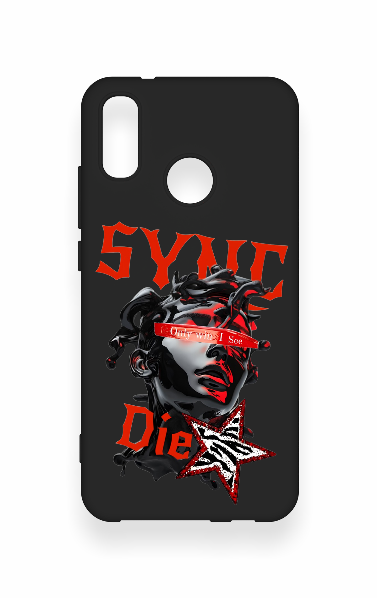 Huawei P20 Lite Uyumlu Sync Die Desenli Silikon Kılıf