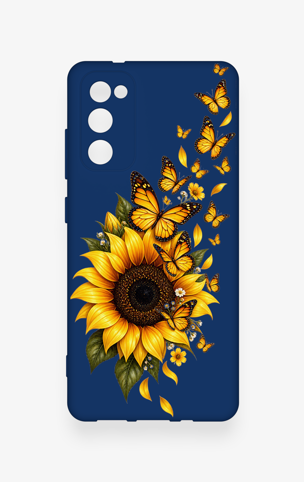 Samsung S20Fe Uyumlu Ayçiçeği Desenli Silikon Kılıf
