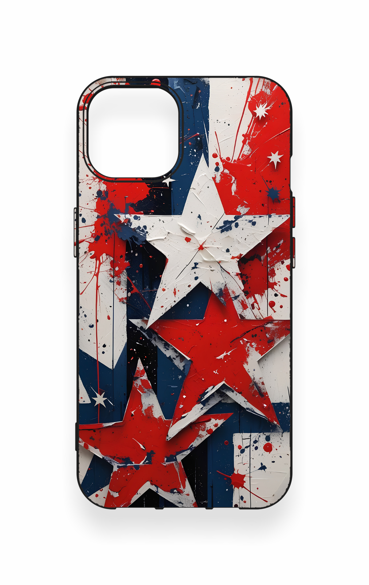iPhone 13 Uyumlu Star Flag Desenli Silikon Kılıf