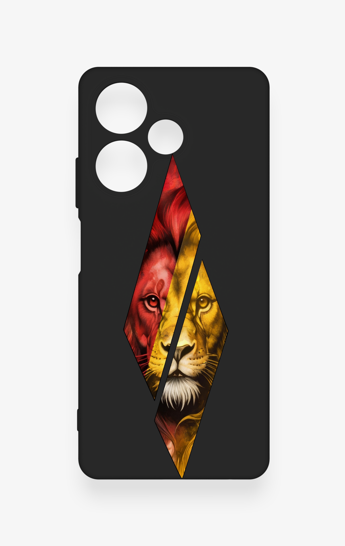 İnfinix Hot 30 Uyumlu Kesik Aslan Desenli Silikon Kılıf