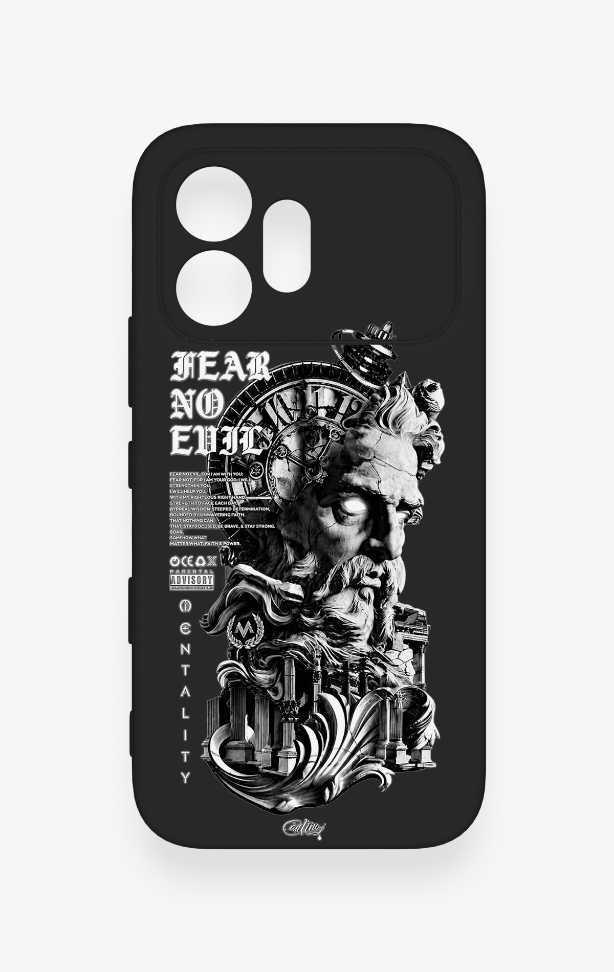 Honor 600 Uyumlu Fear No Evil Desenli Silikon Kılıf