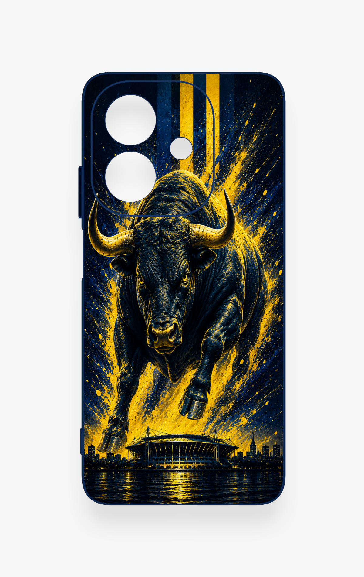 Oppo A3 Uyumlu Kadiköy Boğası Desenli Silikon Kılıf