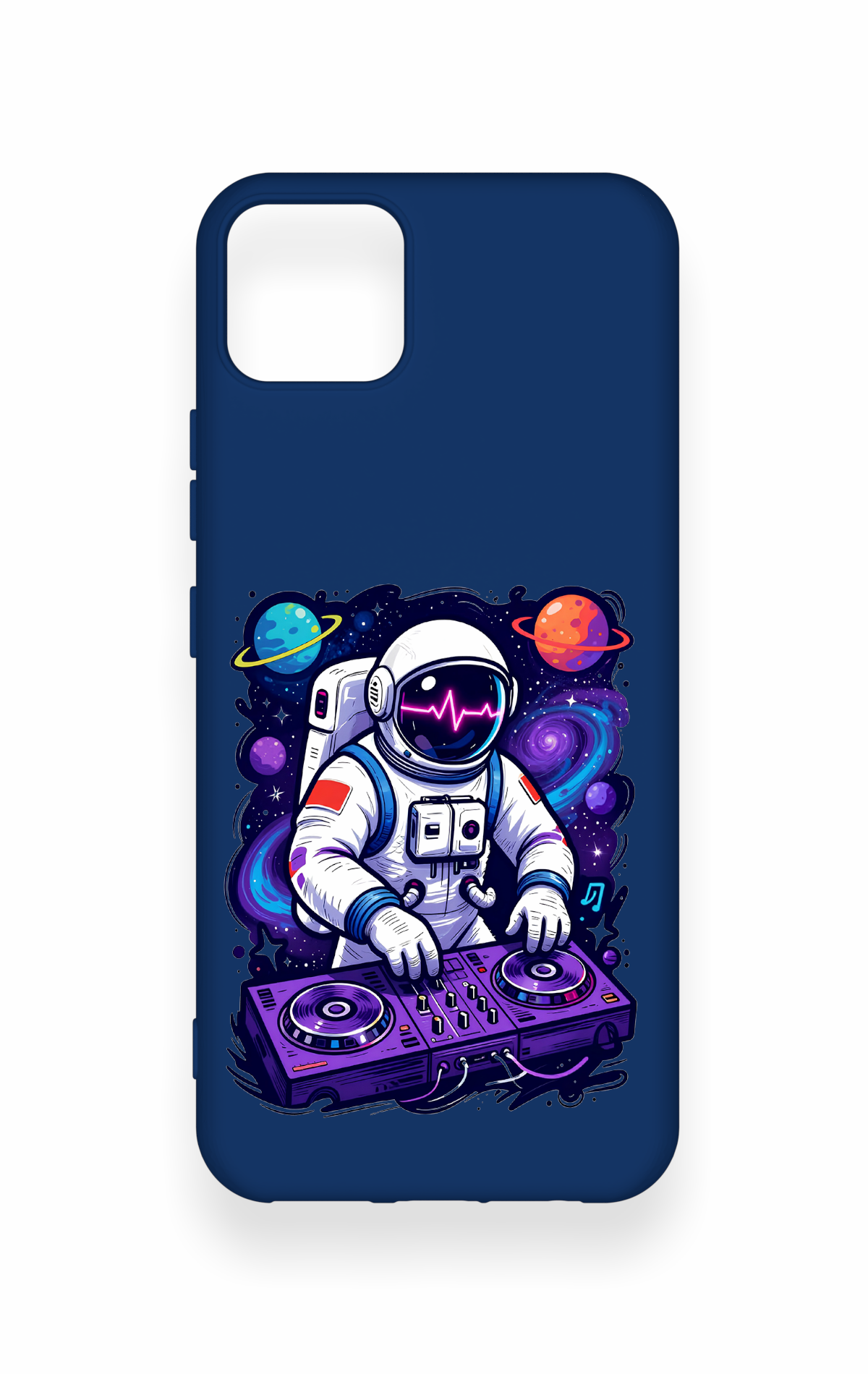 Realme C11 2021 Uyumlu Astronot DJ Desenli Silikon Kılıf
