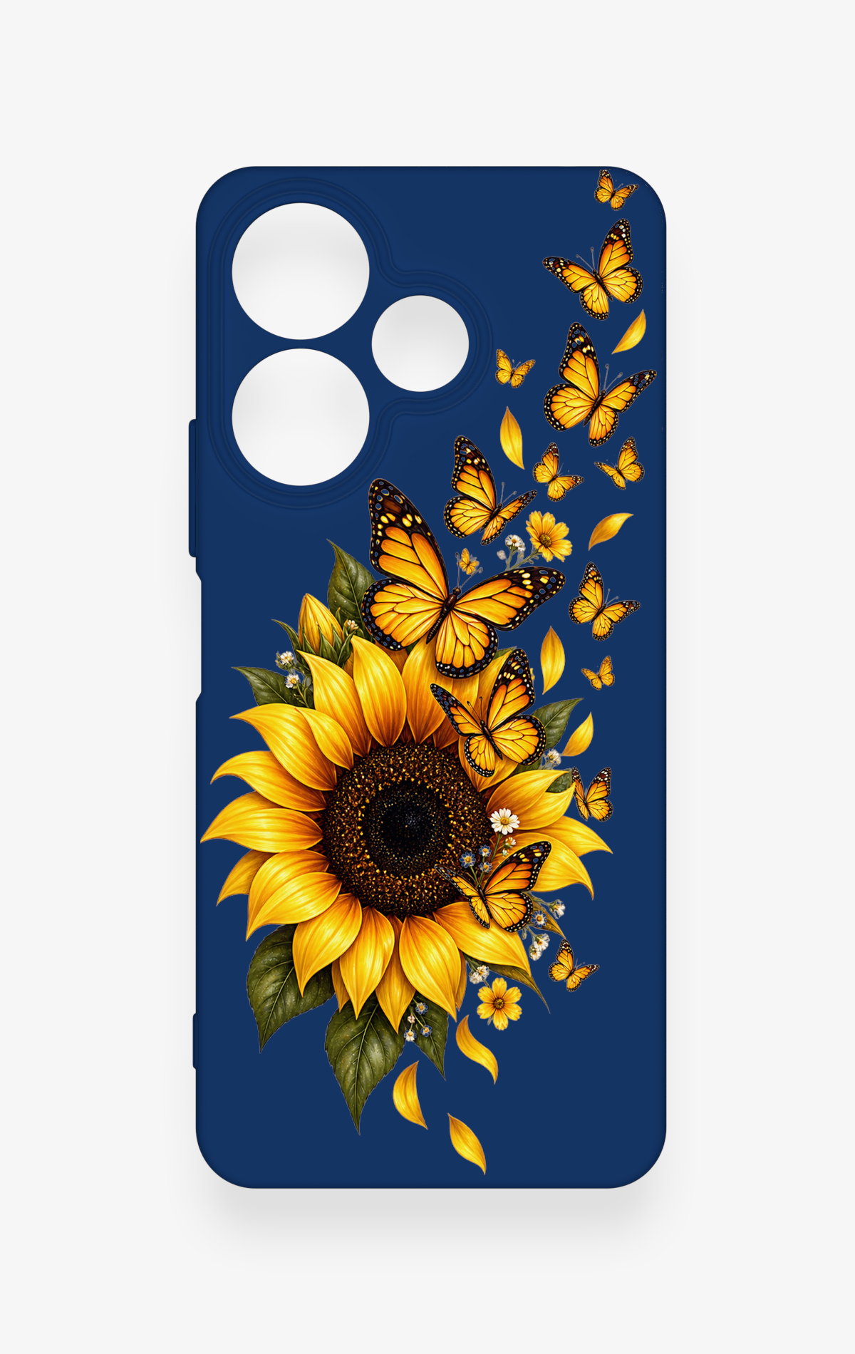 Redmi 13 4G Uyumlu Ayçiçeği Desenli Silikon Kılıf