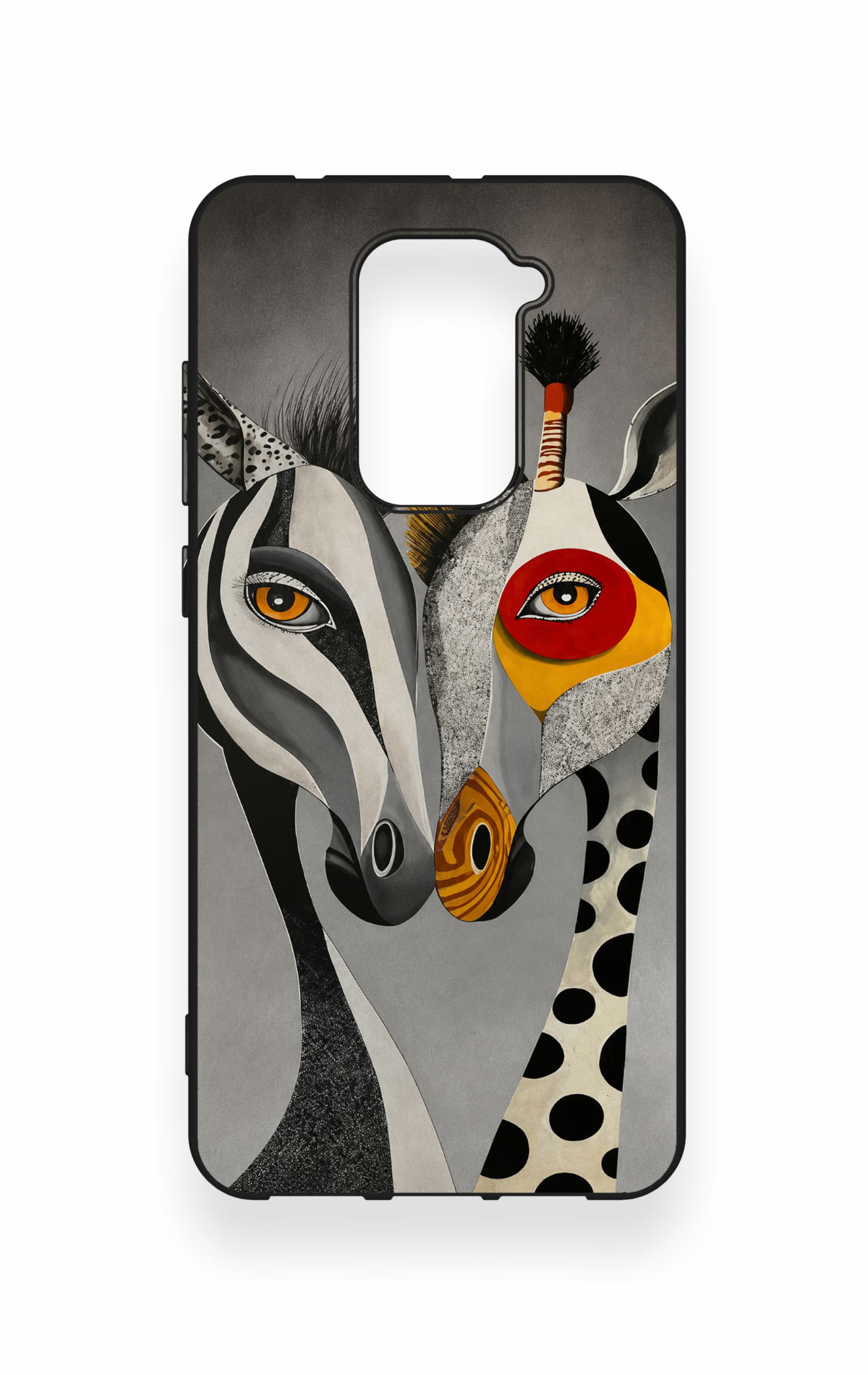 Redmi Note 9 Uyumlu Zebra ve Zürafa Desenli Silikon Kılıf