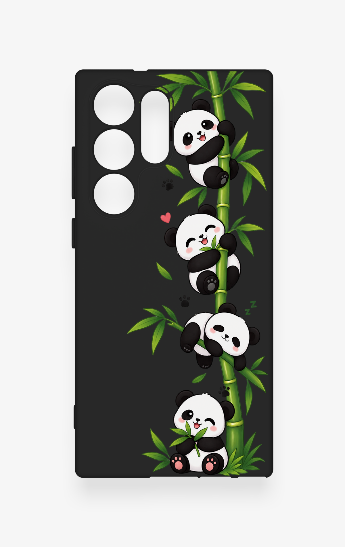 Samsung S23 Ultra Uyumlu Sevimli Panda Bambu Desenli Silikon Kılıf