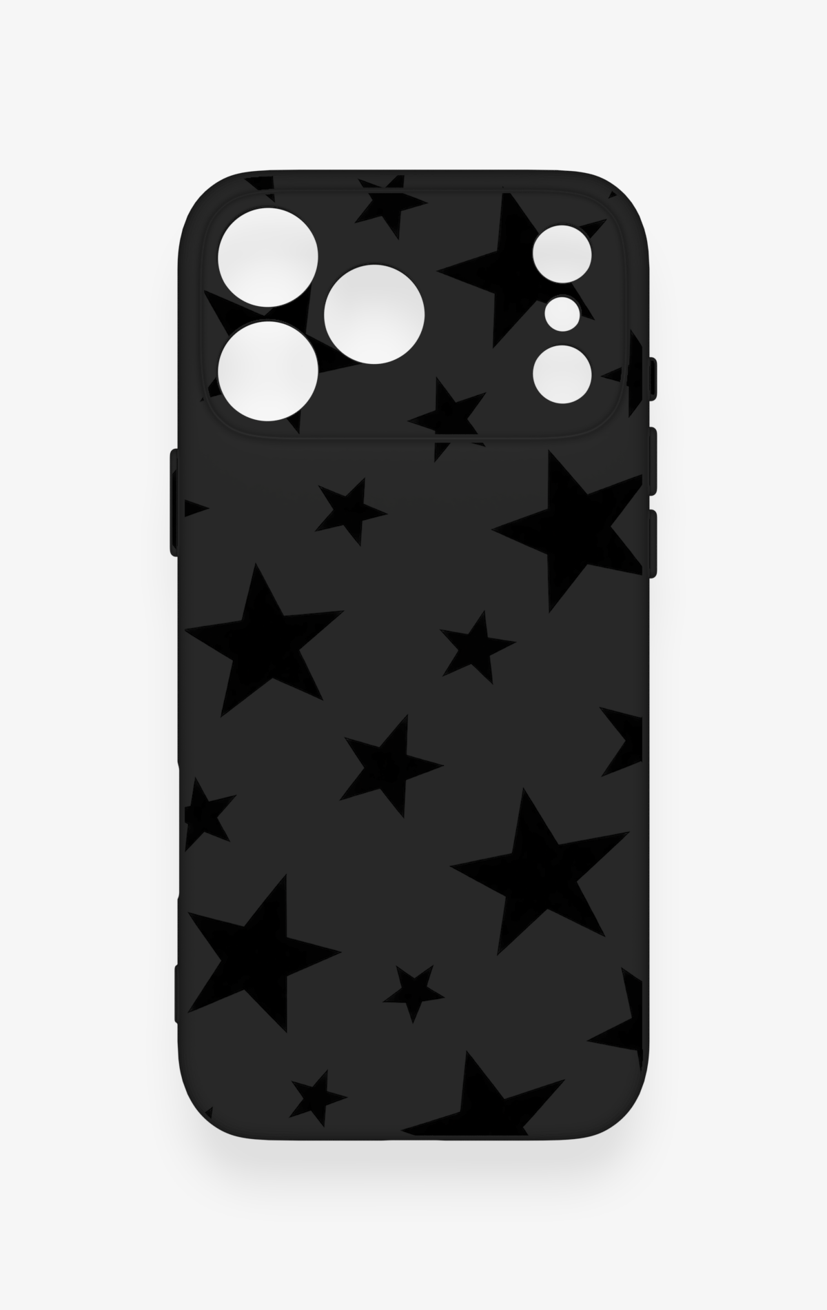 iPhone 17 Pro Max Uyumlu Siyah Star Desenli Silikon Kılıf